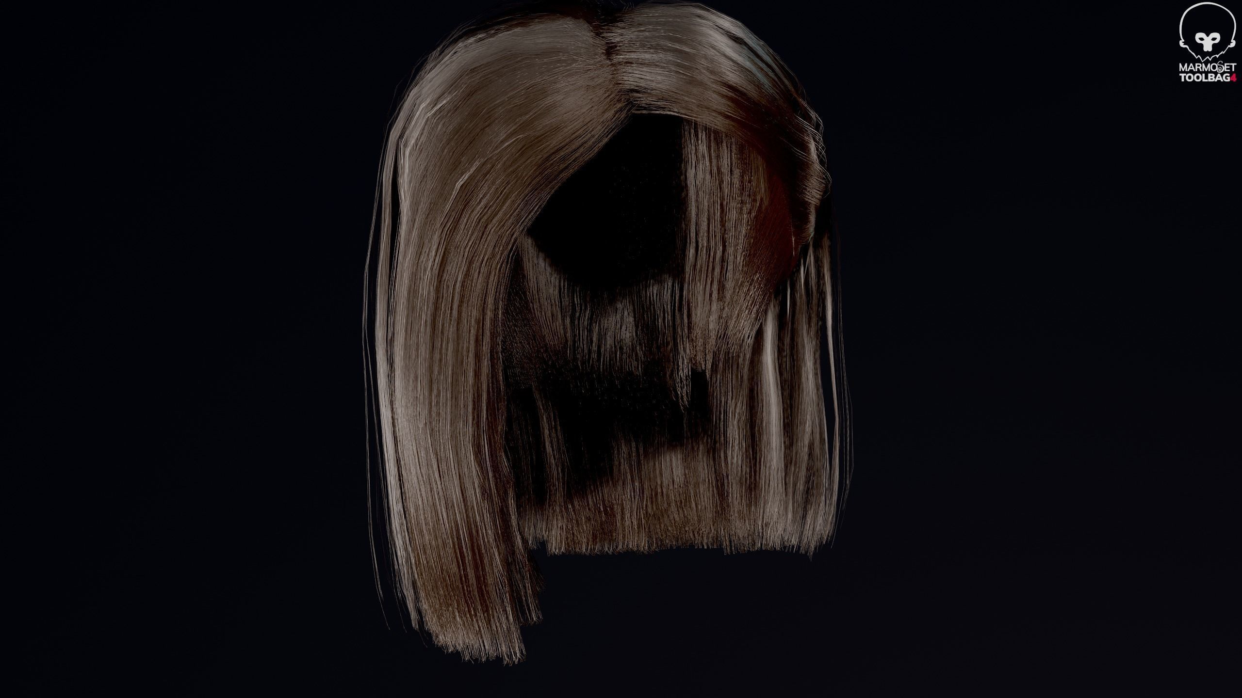 Fighting Girl with Battle Axe Game Ready Character Low-poly 3D model_23