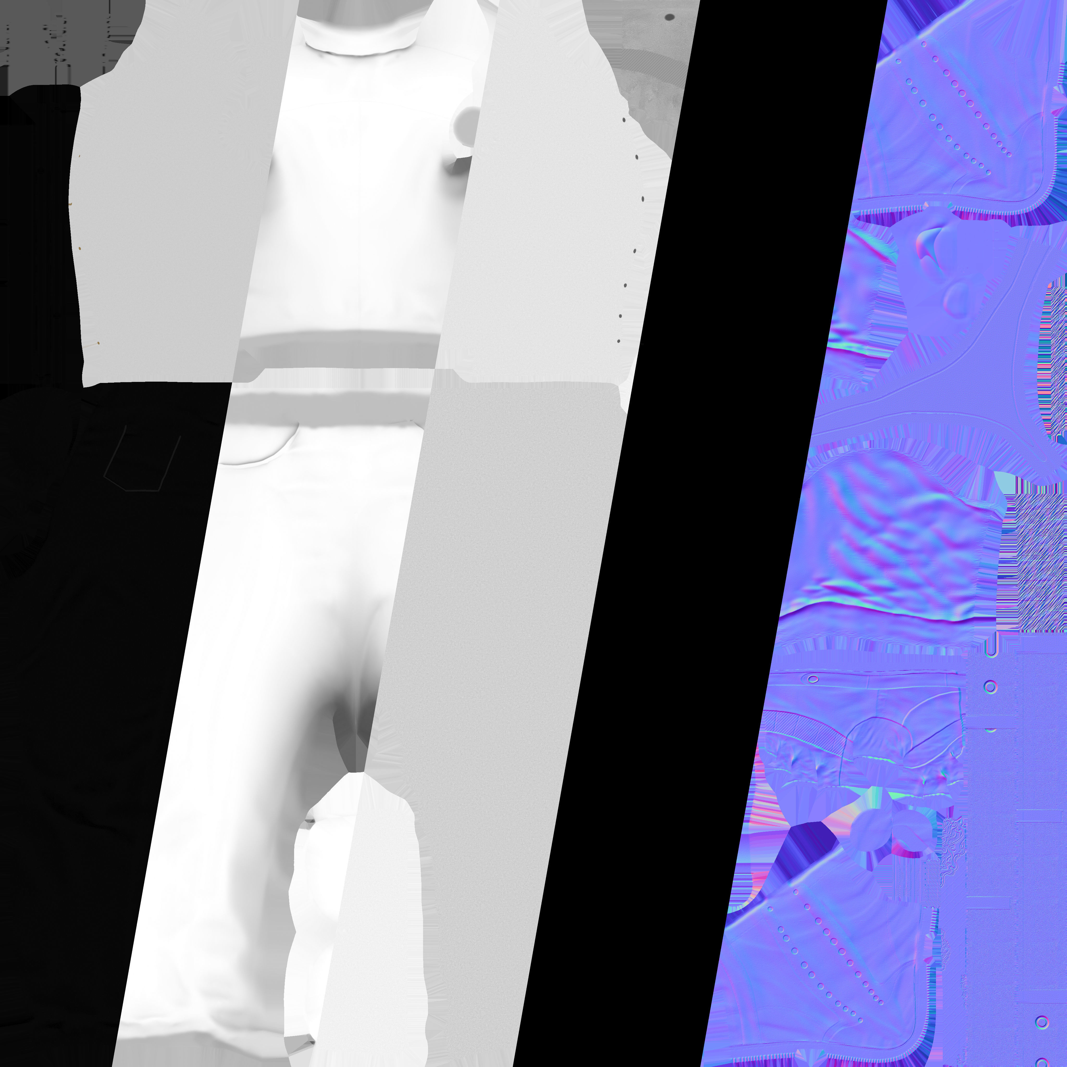 Fighting Girl with Battle Axe Game Ready Character Low-poly 3D model_40