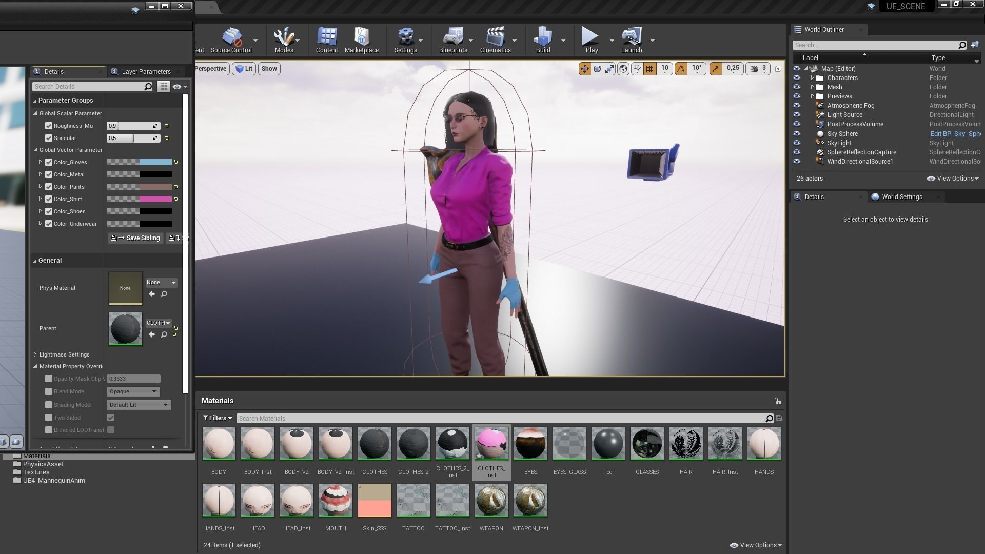 Fighting Girl with Battle Axe Game Ready Character Low-poly 3D model_22