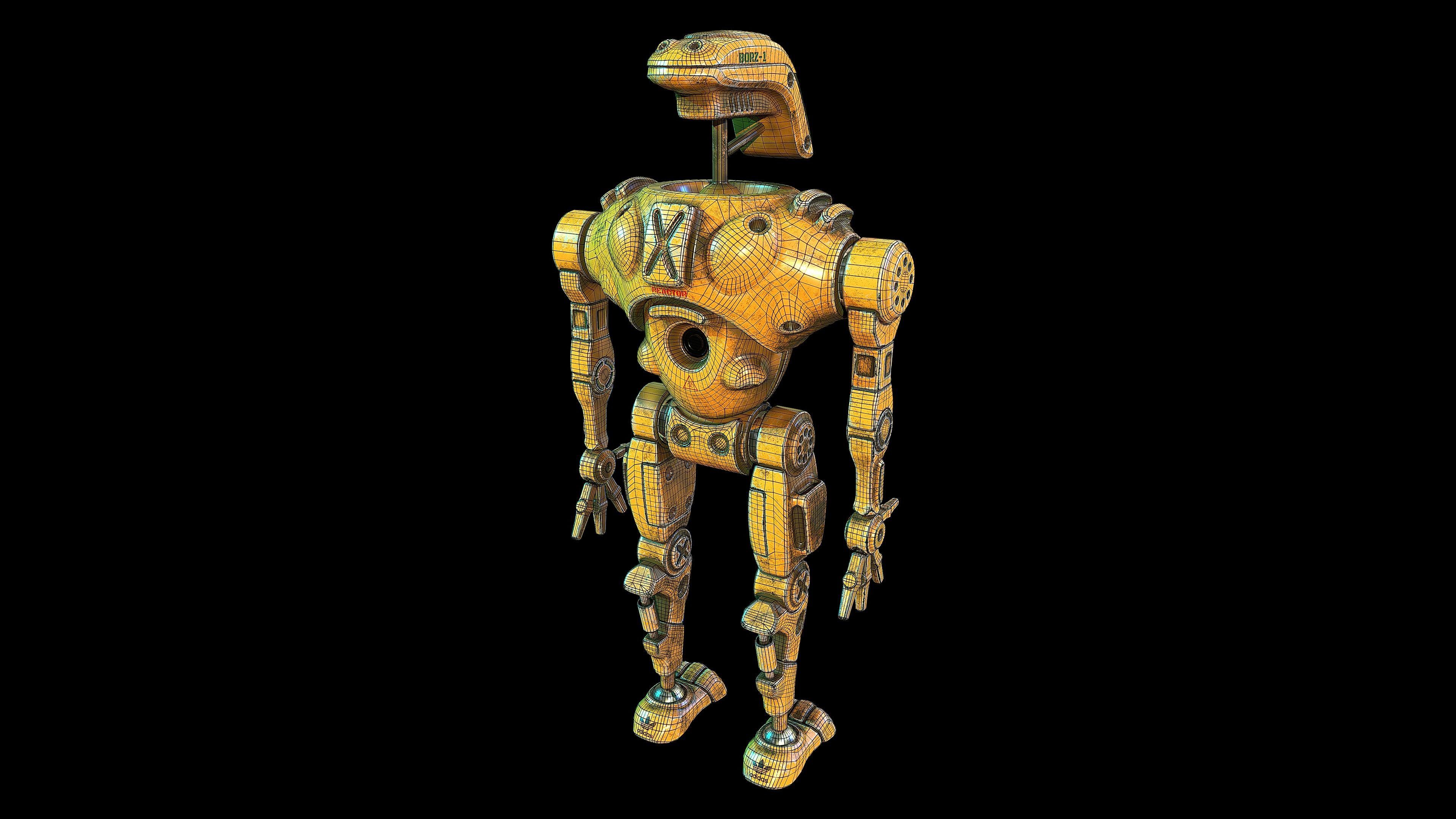 Robots-BORZ-1 star wars robot Low-poly 3D model_3