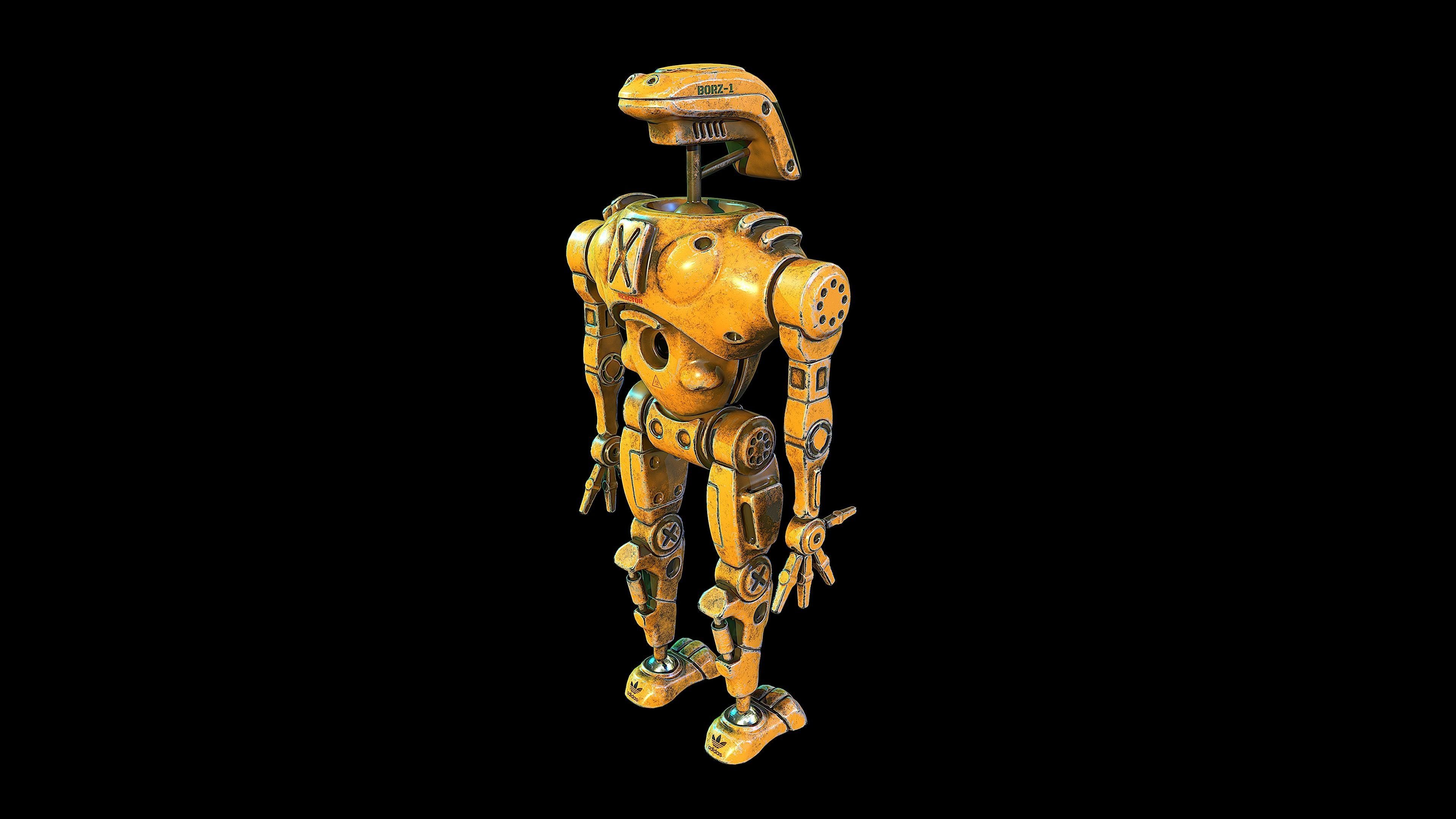 Robots-BORZ-1 star wars robot Low-poly 3D model_6