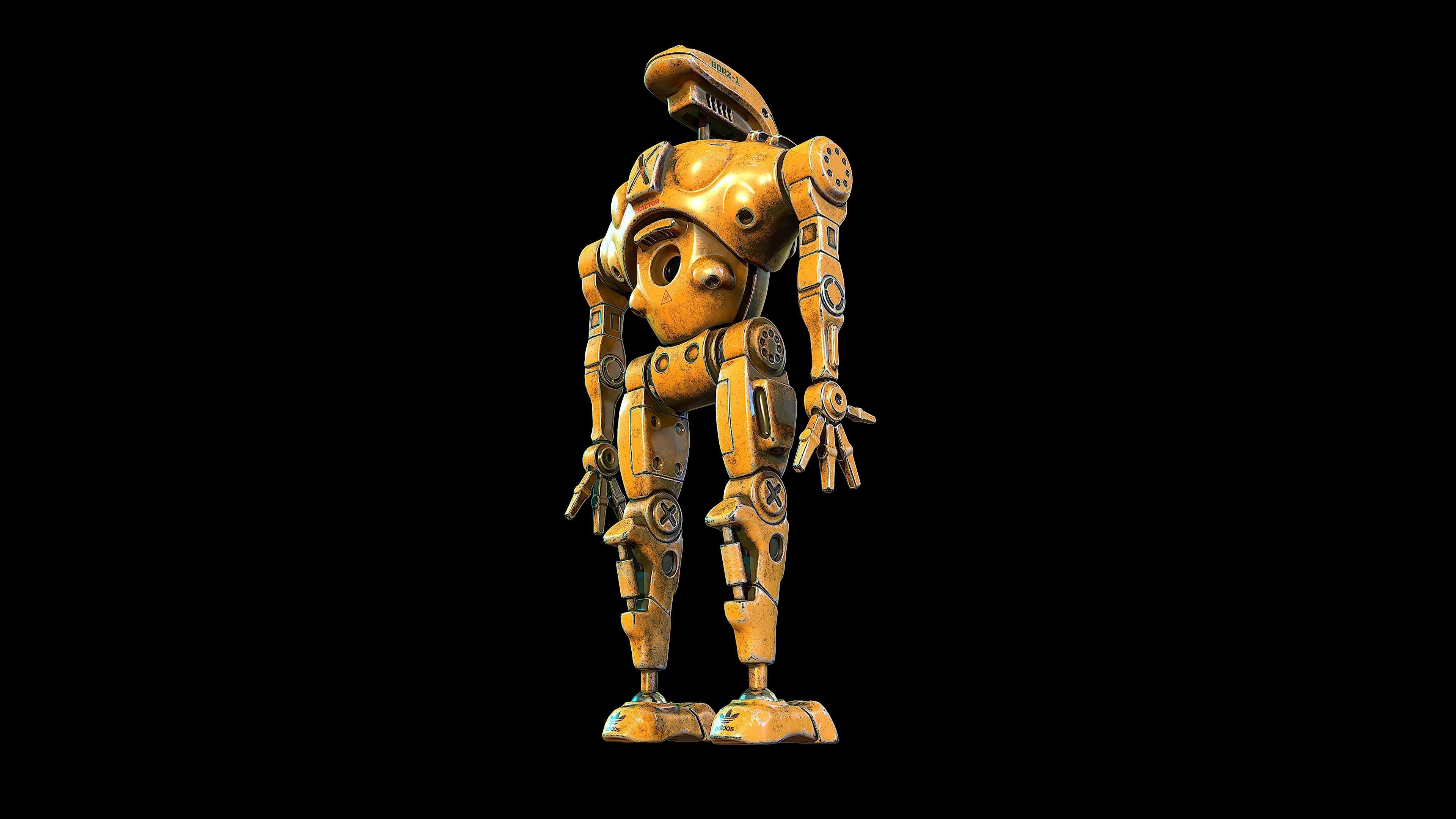 Robots-BORZ-1 star wars robot Low-poly 3D model_9