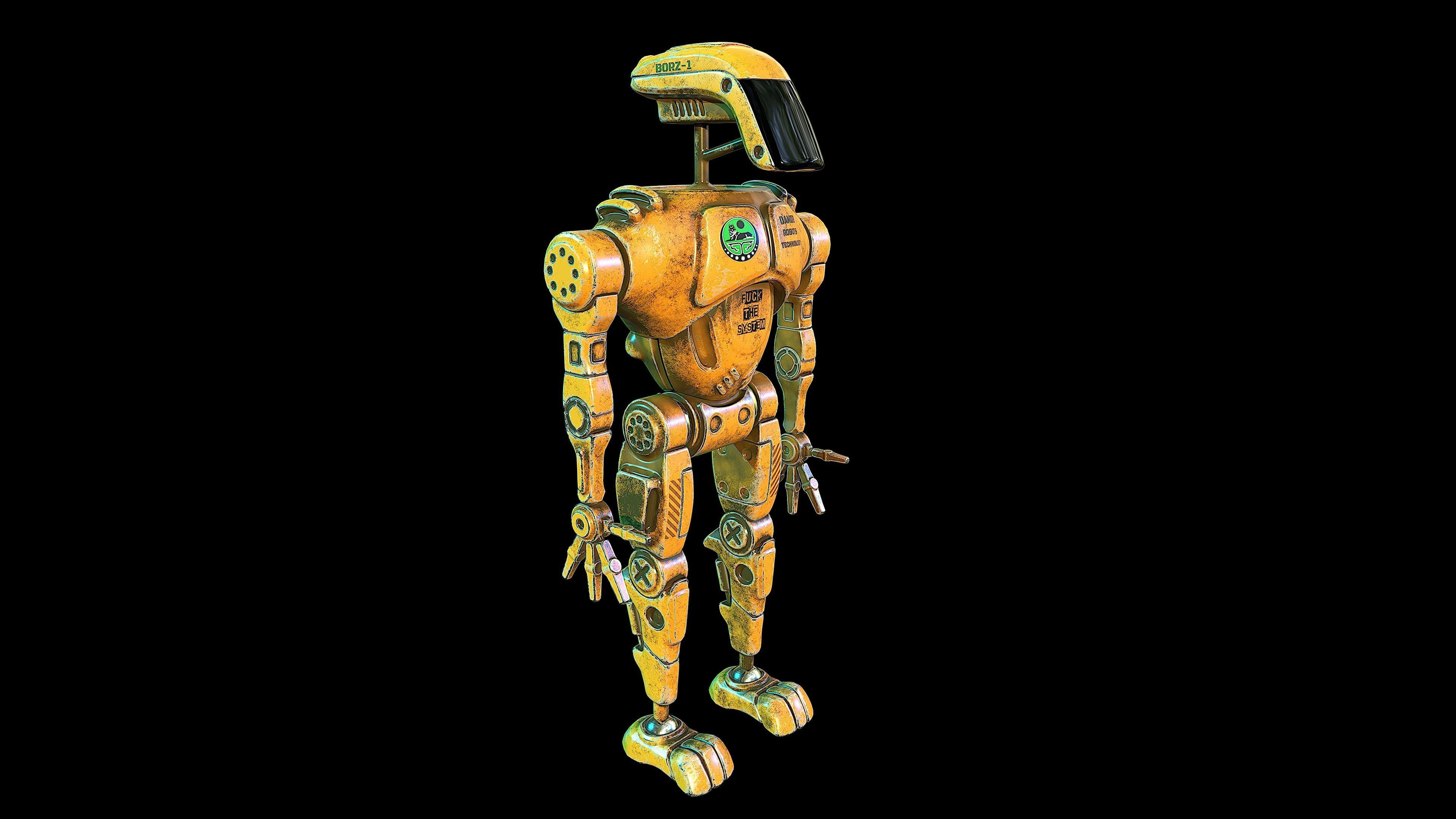 Robots-BORZ-1 star wars robot Low-poly 3D model_5