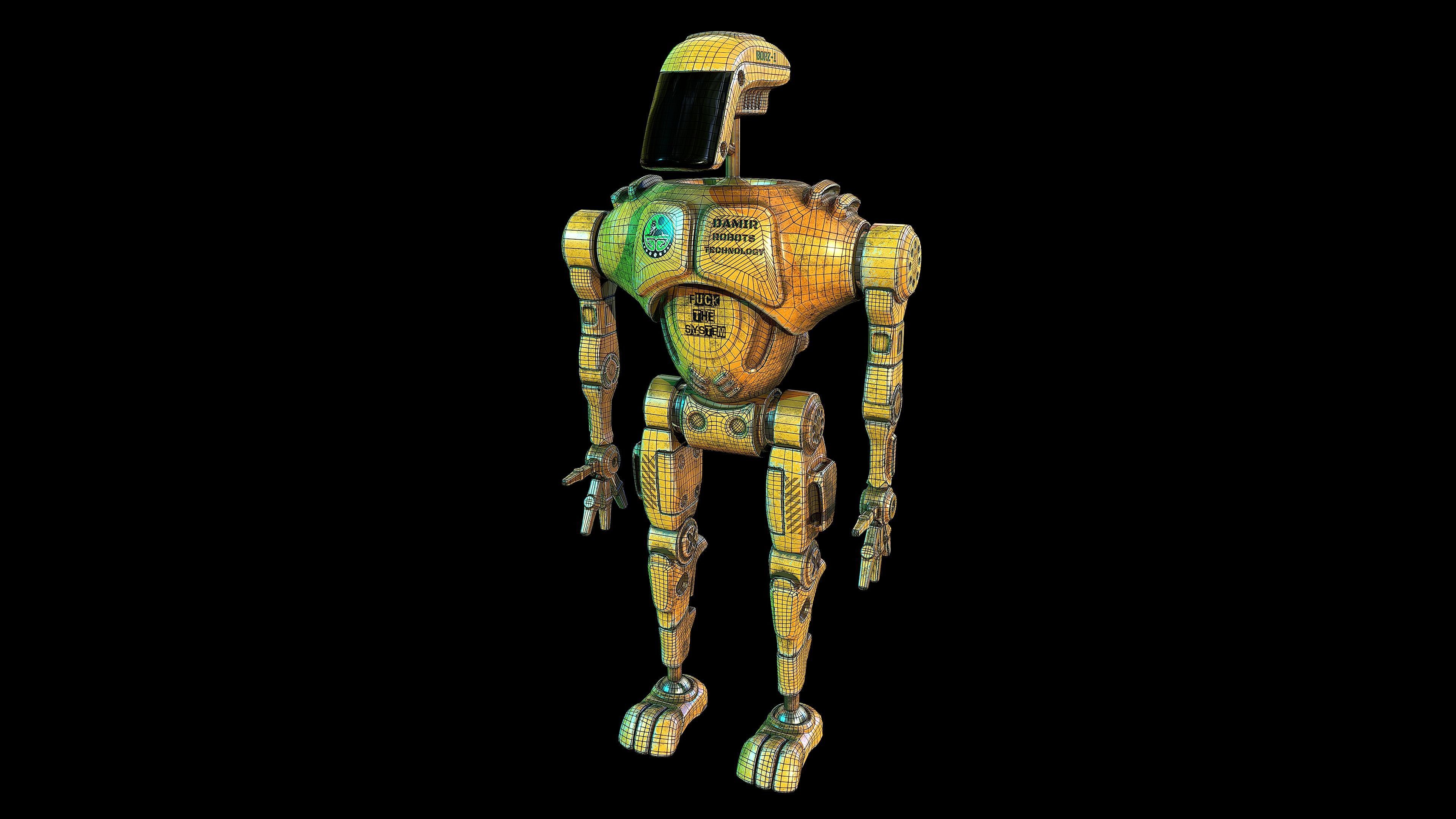 Robots-BORZ-1 star wars robot Low-poly 3D model_2