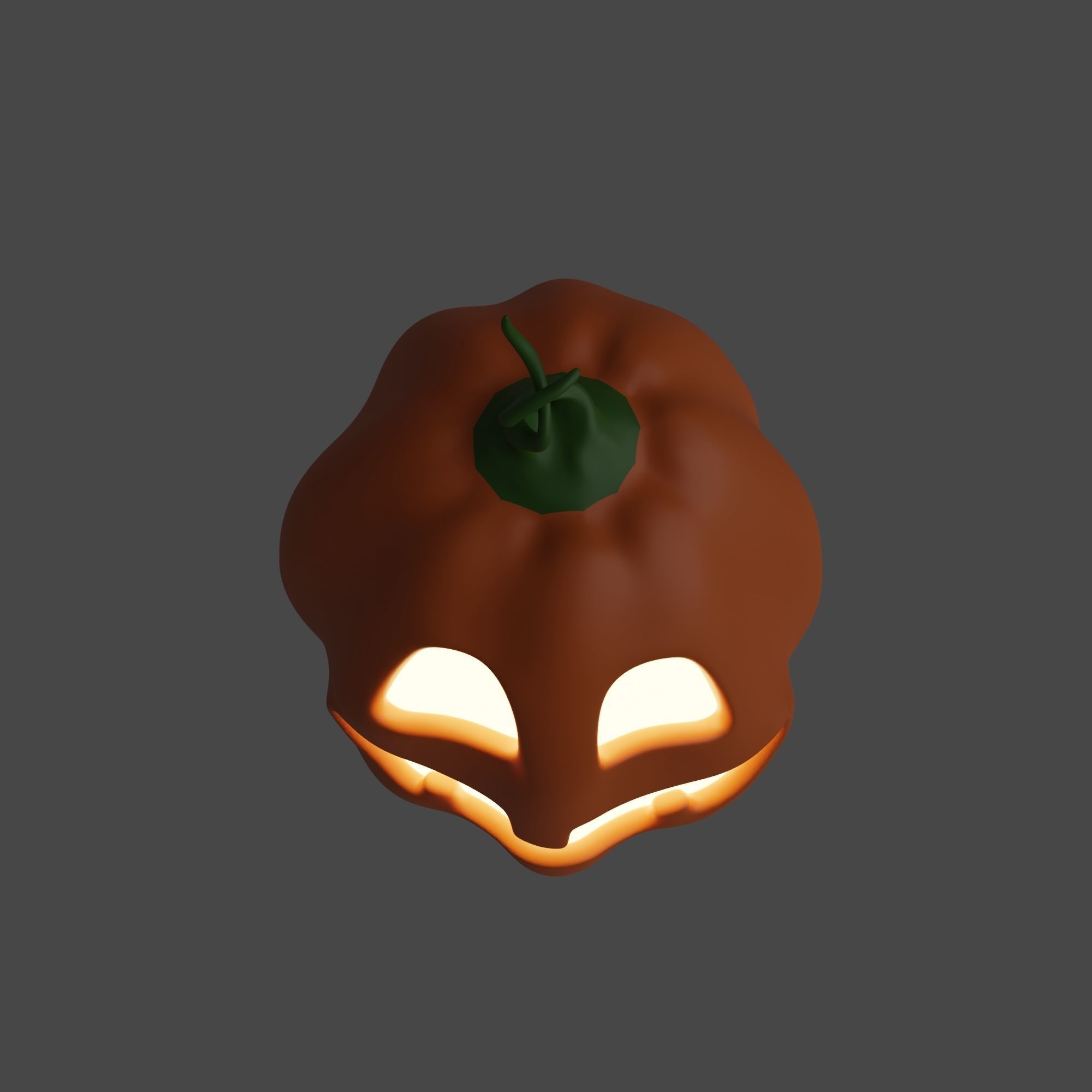 Cute and Funny Halloween Jack-o-Lantern Pumpkin 3D model_9