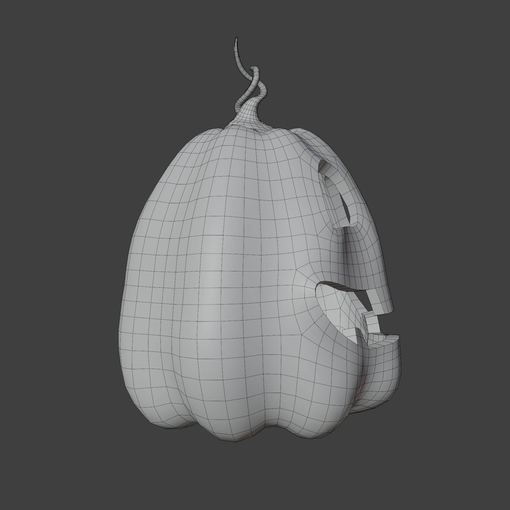 Cute and Funny Halloween Jack-o-Lantern Pumpkin 3D model_16