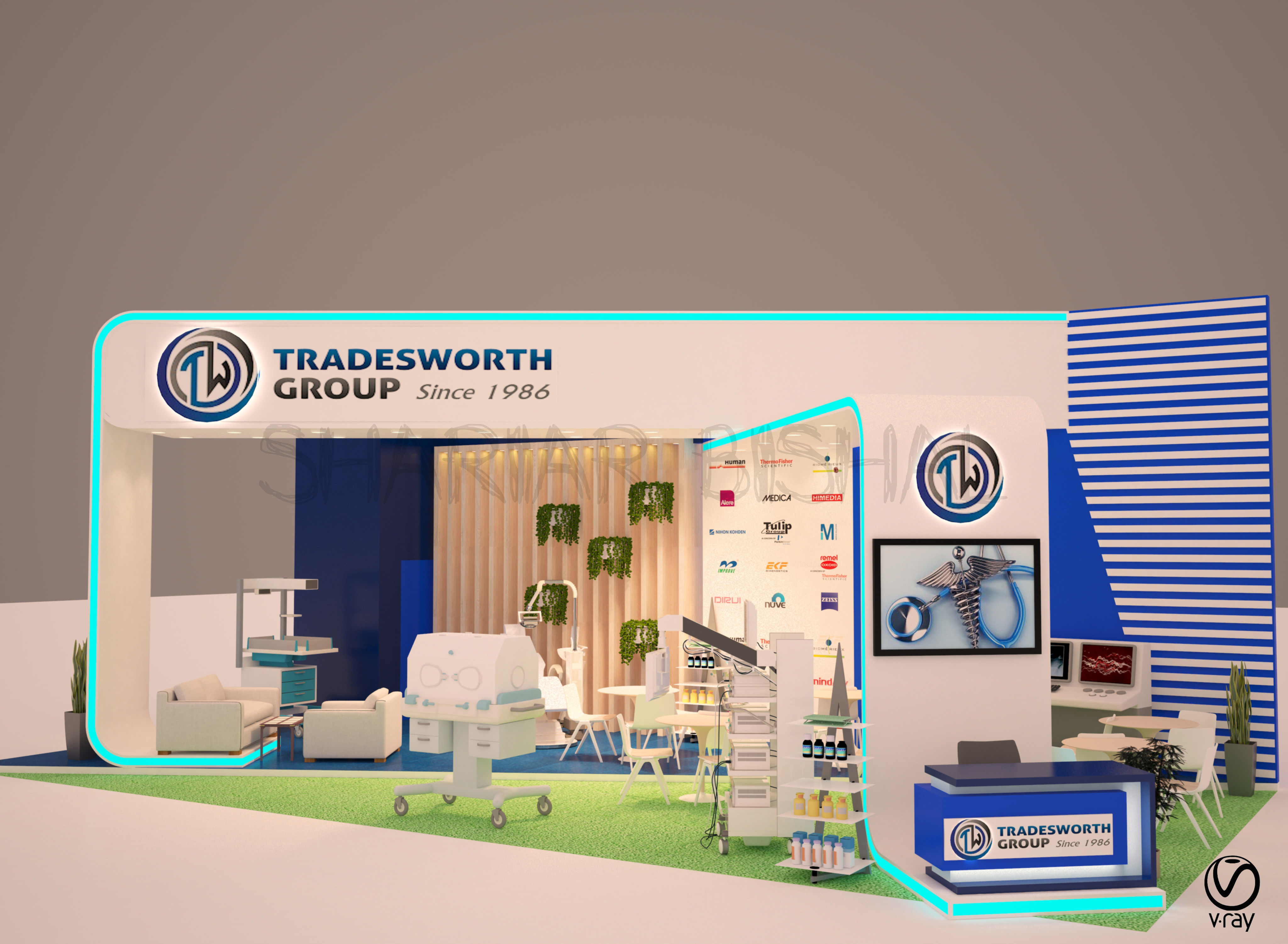 Exhibition Stall 3D model_1
