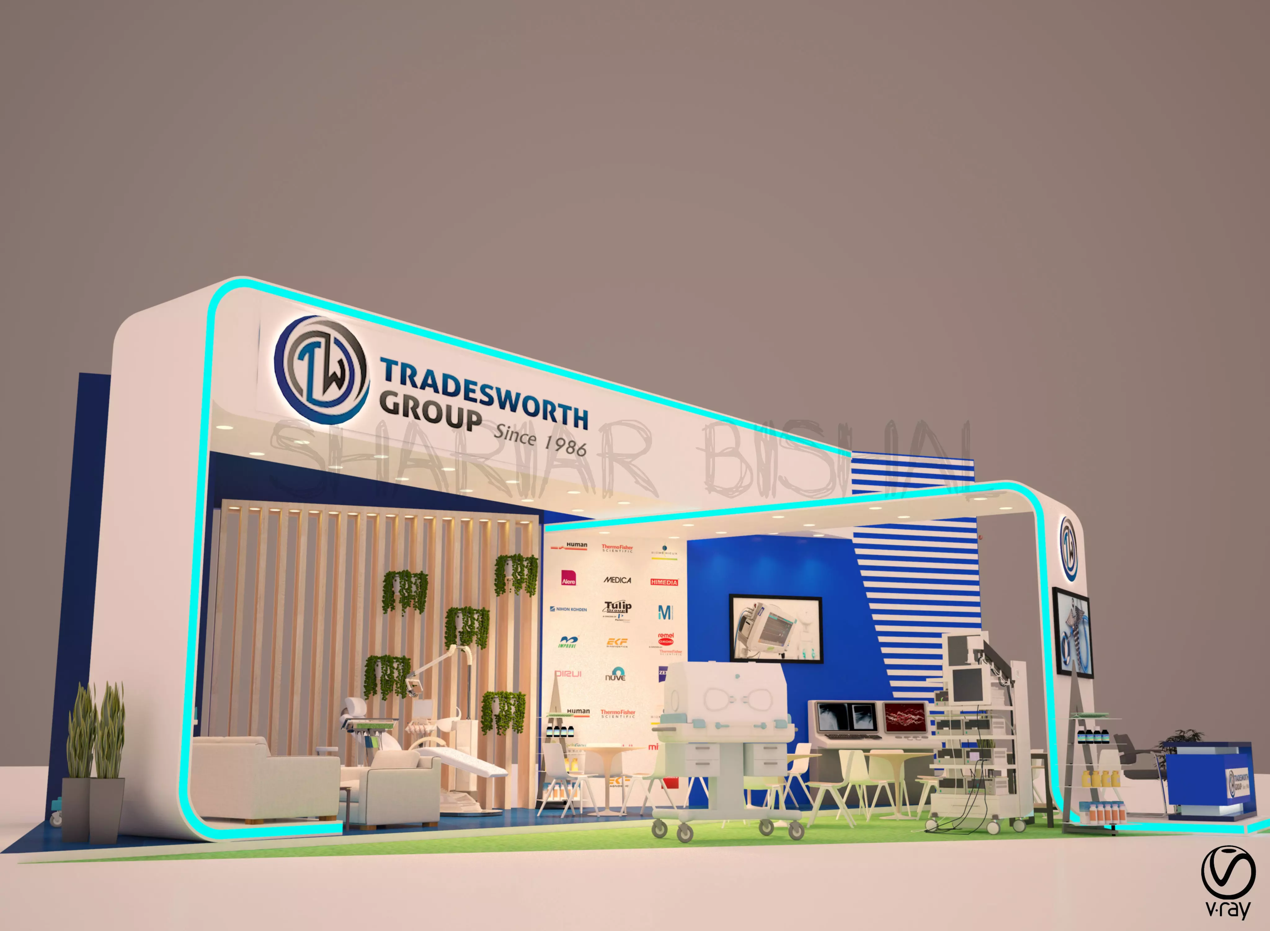 Exhibition Stall 3D model_0