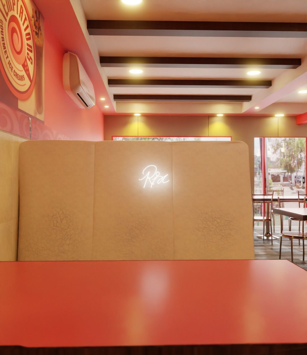 Small Restaurant Interior  Low-poly 3D model_10