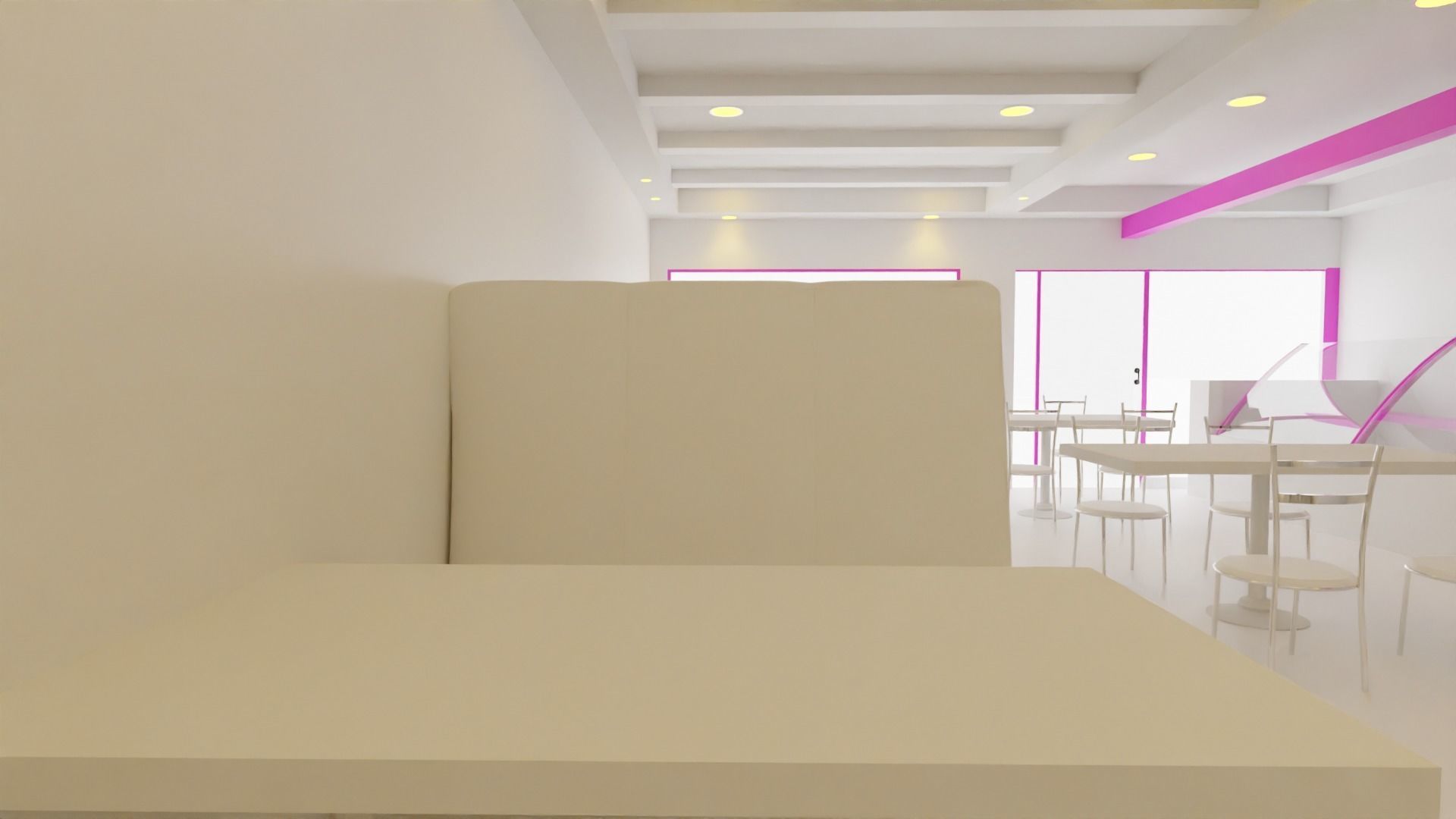 Small Restaurant Interior  Low-poly 3D model_4