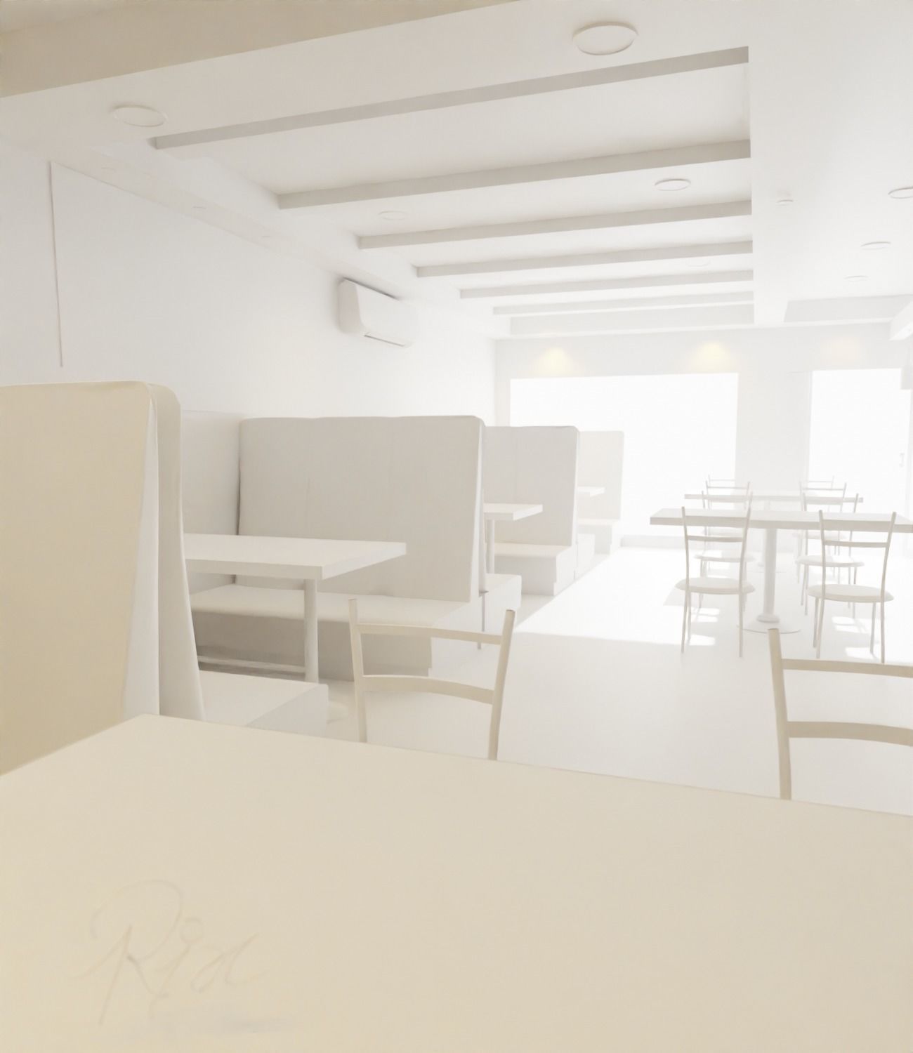 Small Restaurant Interior  Low-poly 3D model_12