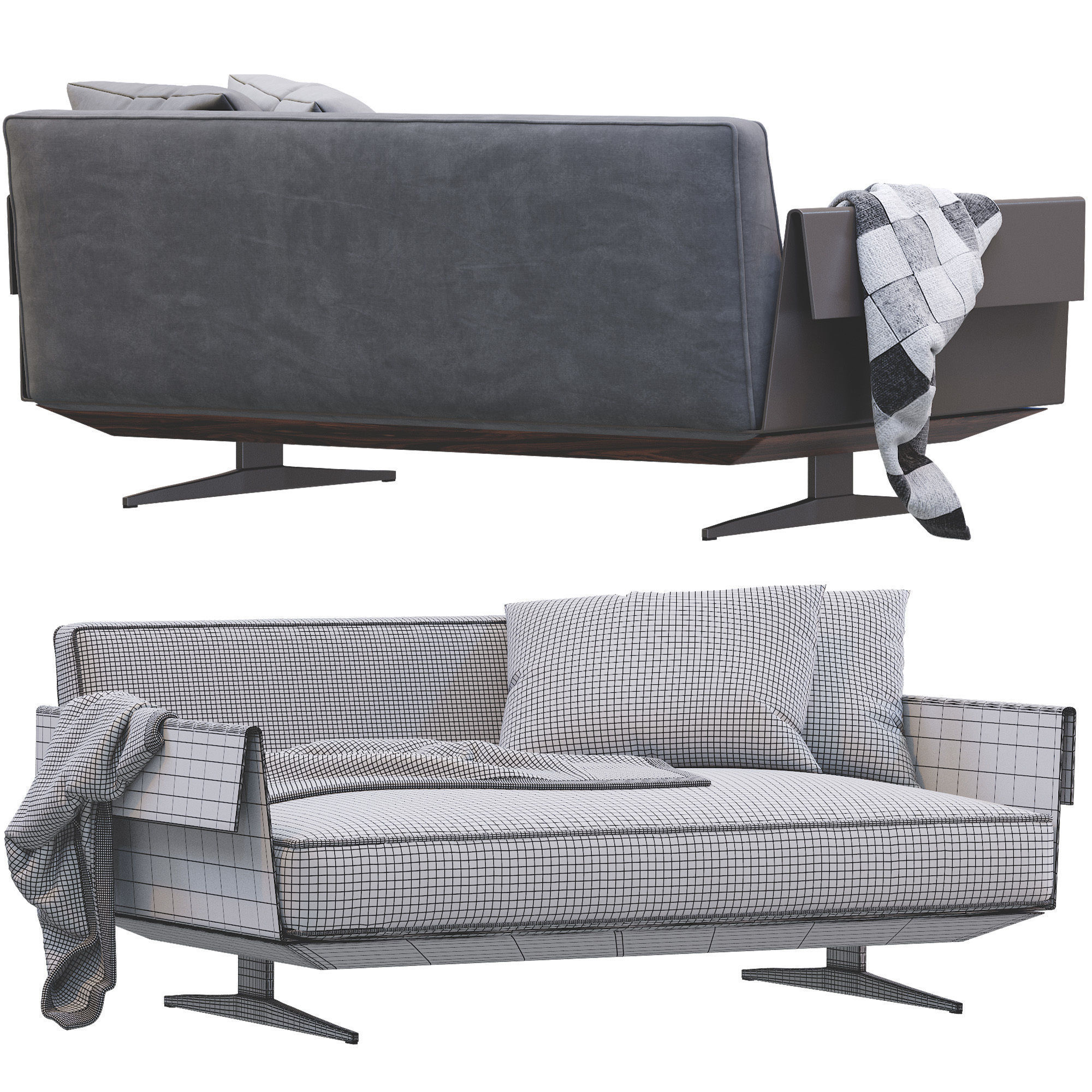 Sofa Bretton By Flexform 3D model_5