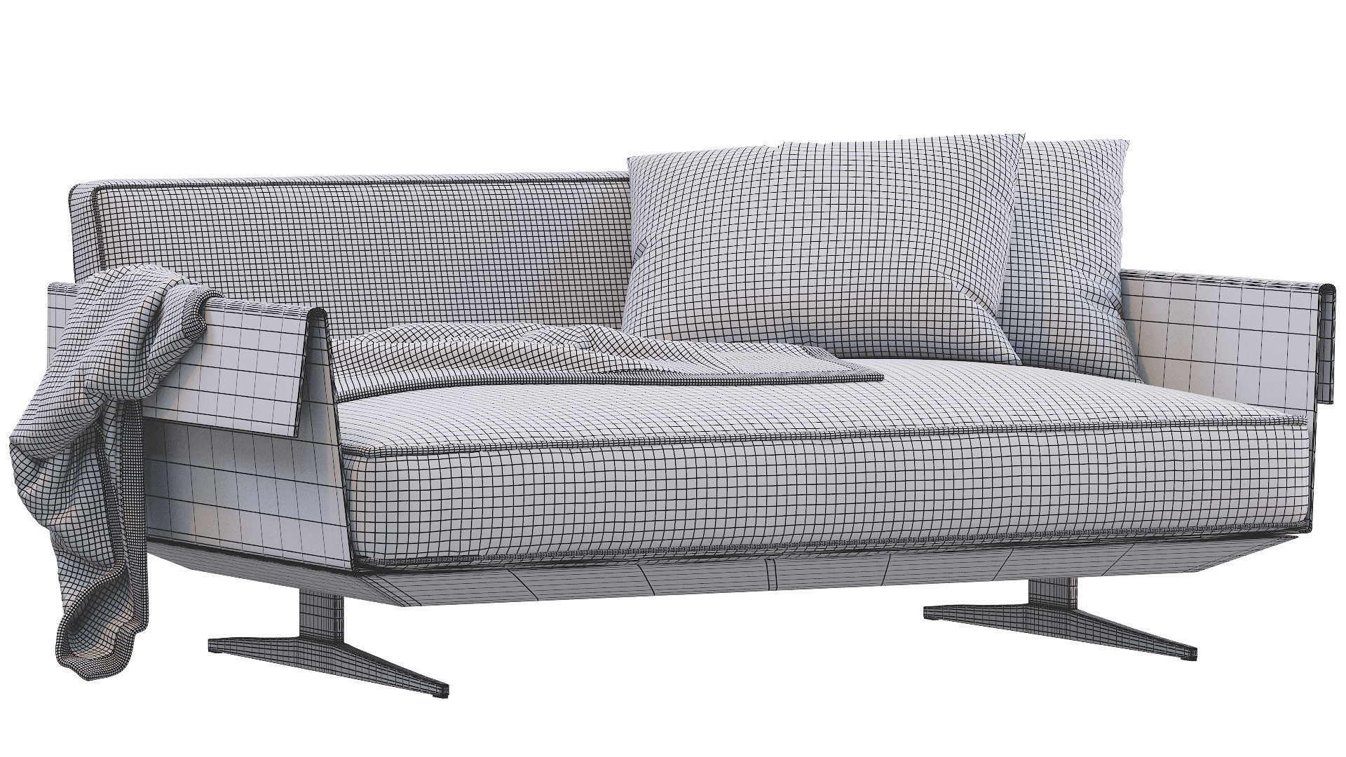 Sofa Bretton By Flexform 3D model_6