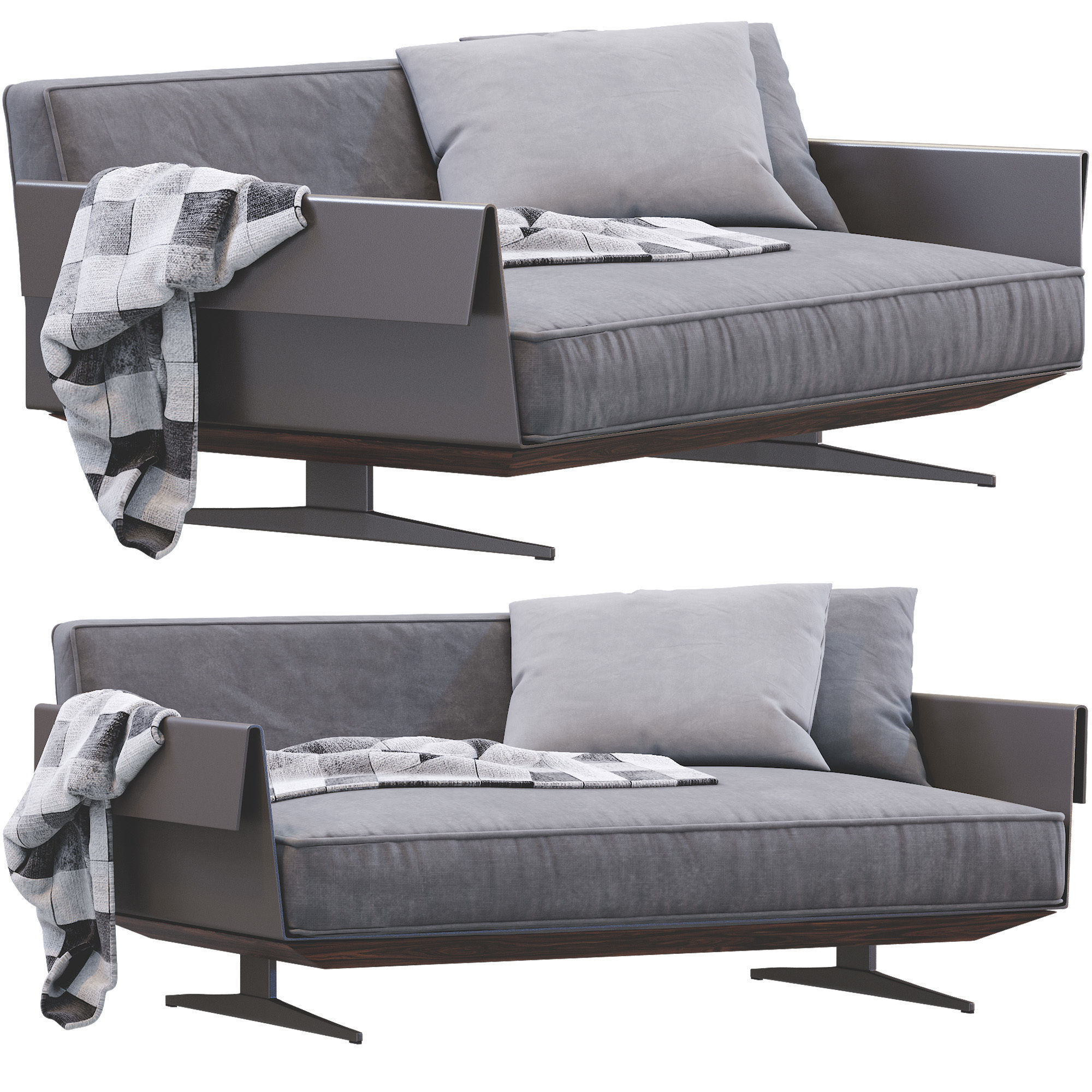 Sofa Bretton By Flexform 3D model_3