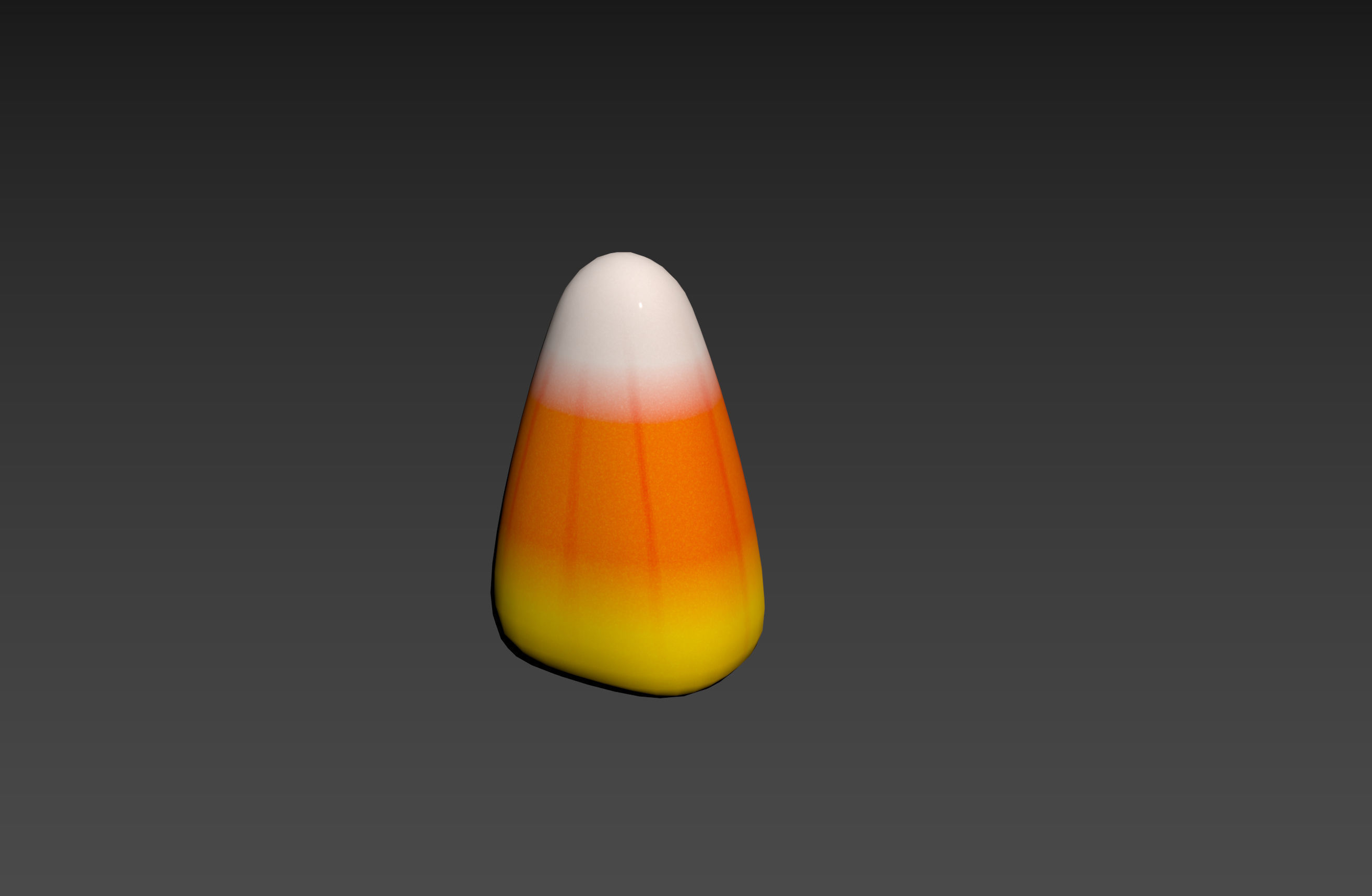 Candy Corn Low-poly 3D model_10