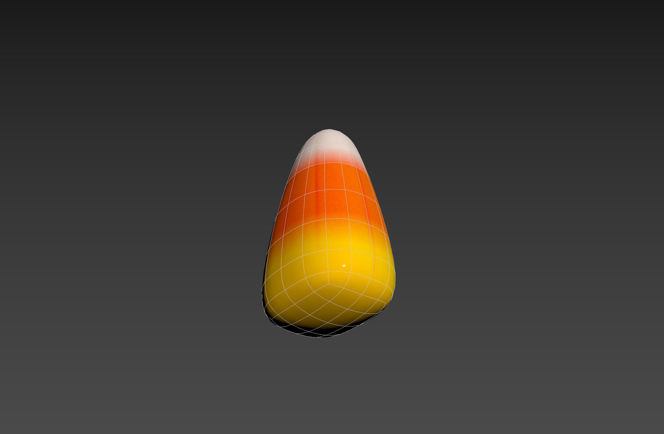 Candy Corn Low-poly 3D model_16
