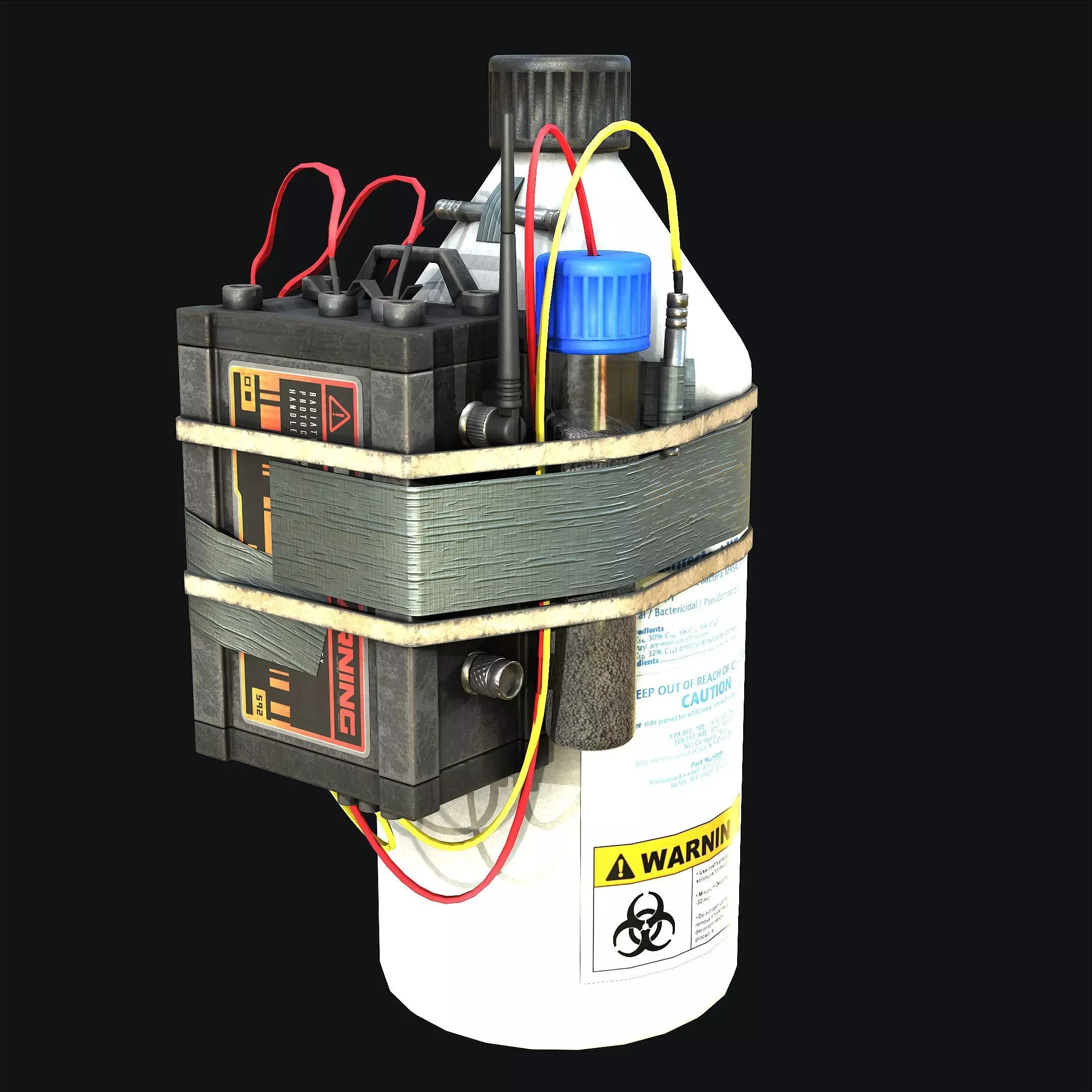 Handmade Explasive Low-poly 3D model