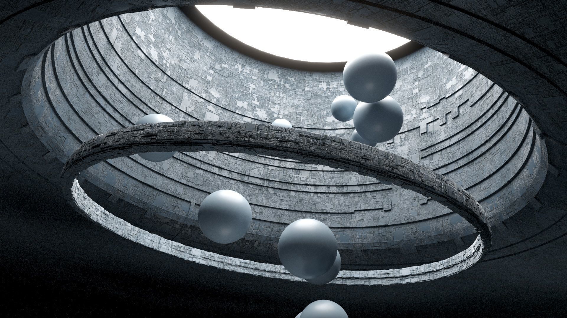 Sci-fi Cave 3D model_1