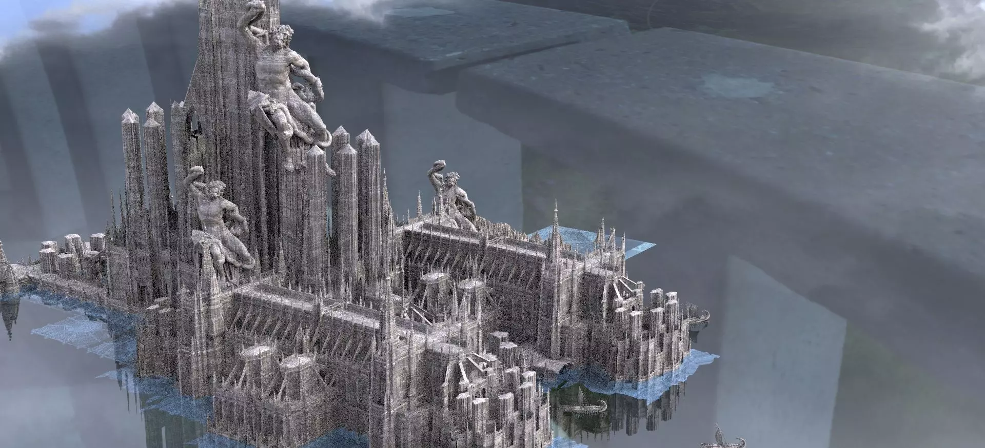 Ancient Greek collosal city  1 3D model_0