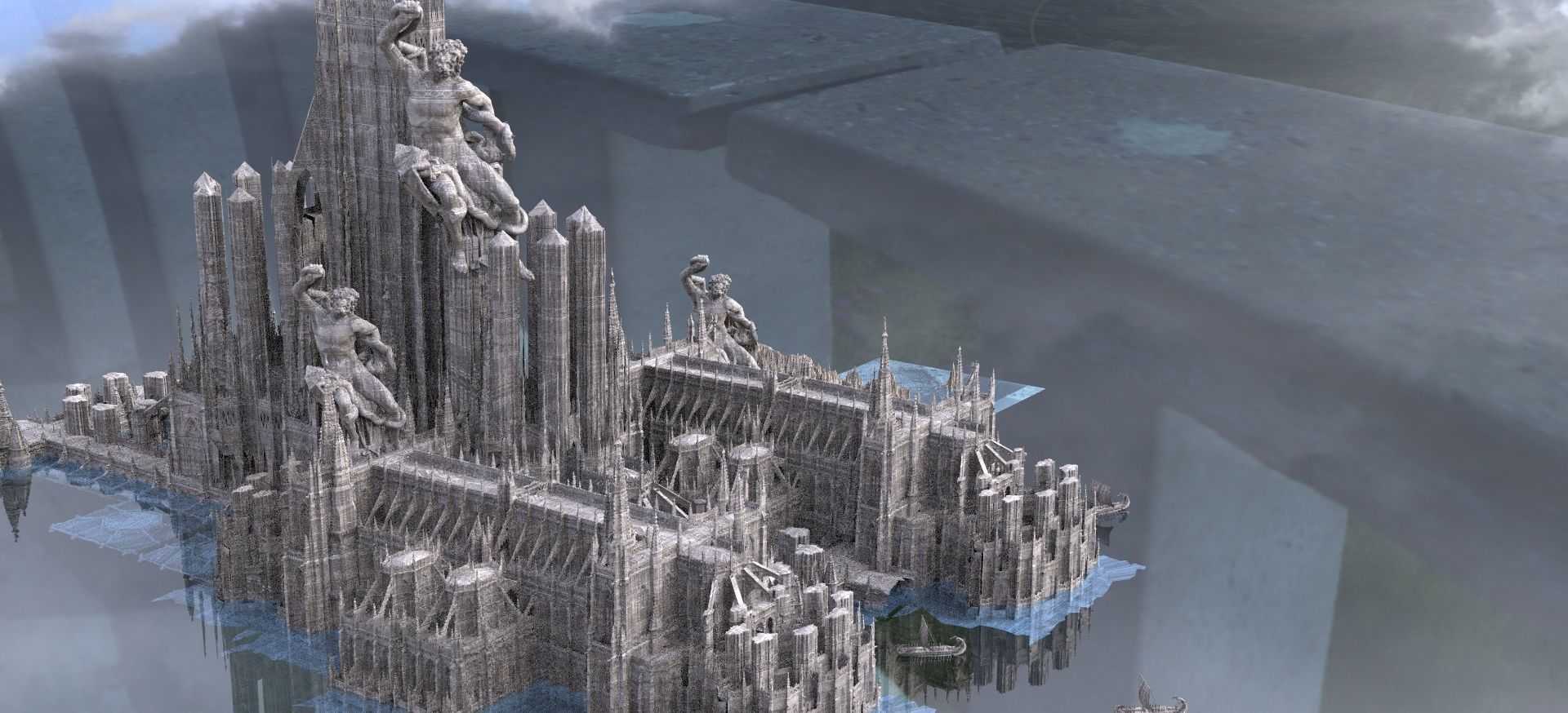 Ancient Greek collosal city  1 3D model_2