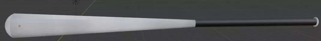 Aluminium bat Low-poly 3D model_0