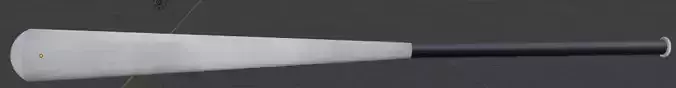 Aluminium bat Low-poly 3D model