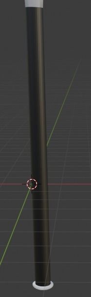 Aluminium bat Low-poly 3D model_3