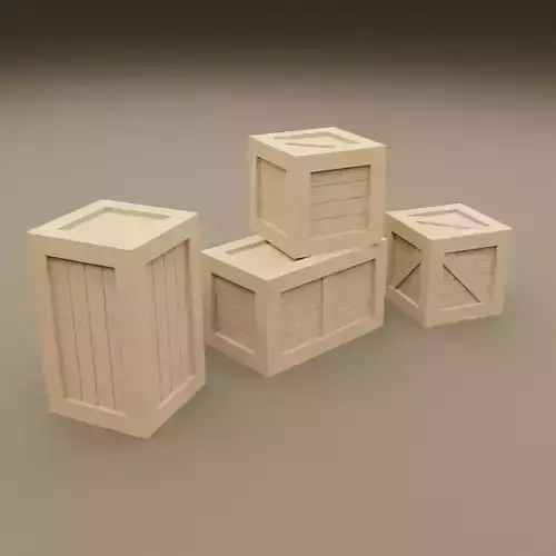 4 wooden crates 1-35 scale for military diorama 3D print model 3D print model