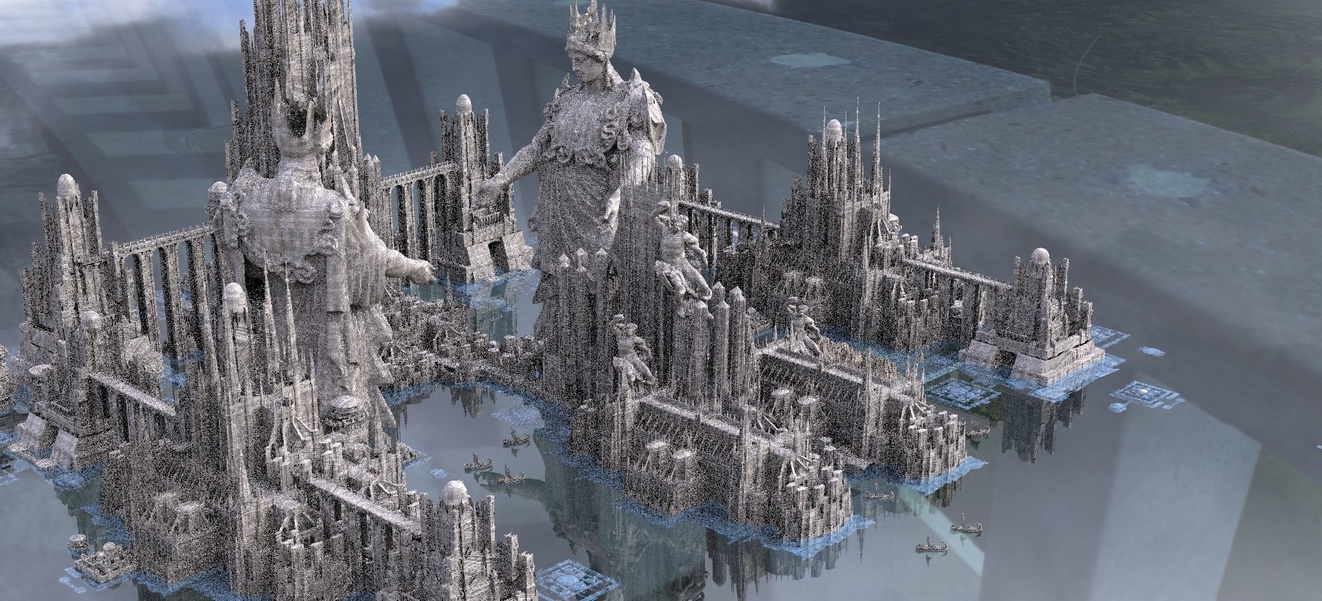 Temple of Helios Light Bringers Colossal Halls Kit bash 3D model_4