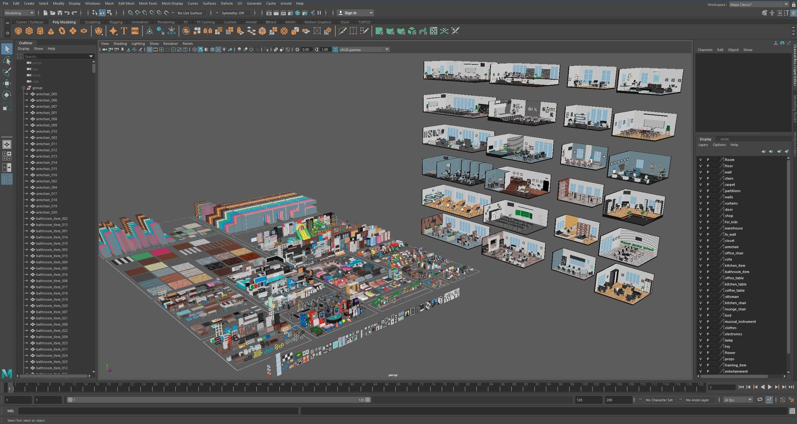 Office Low-poly 3D model_69