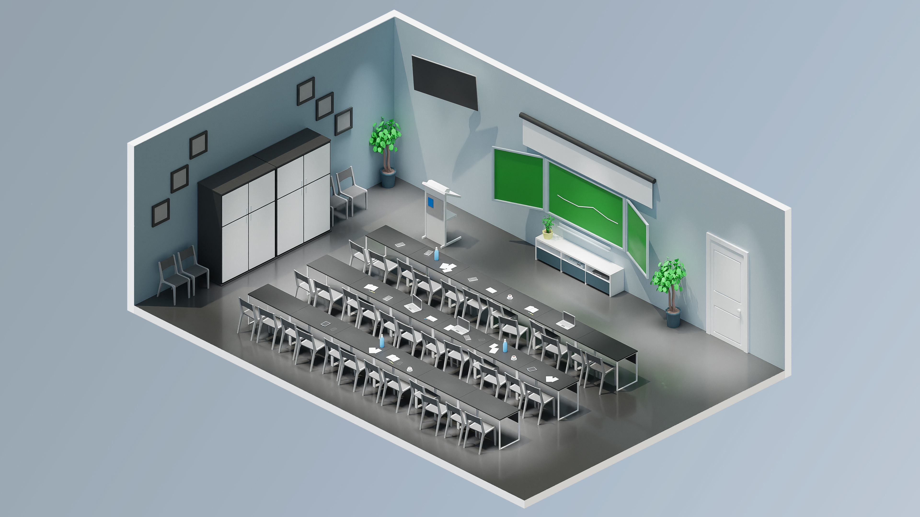Office Low-poly 3D model_19