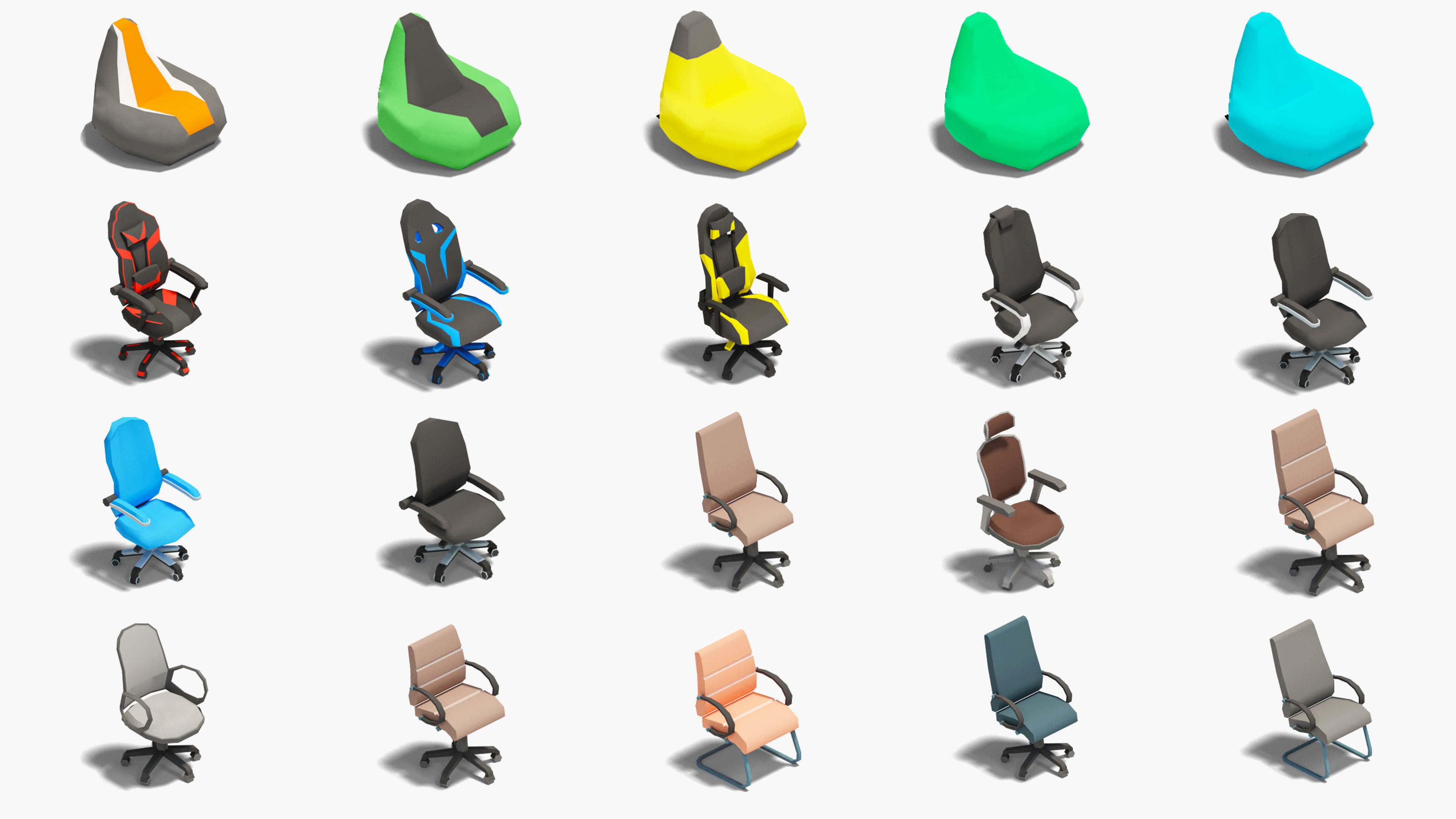 Office Low-poly 3D model_33