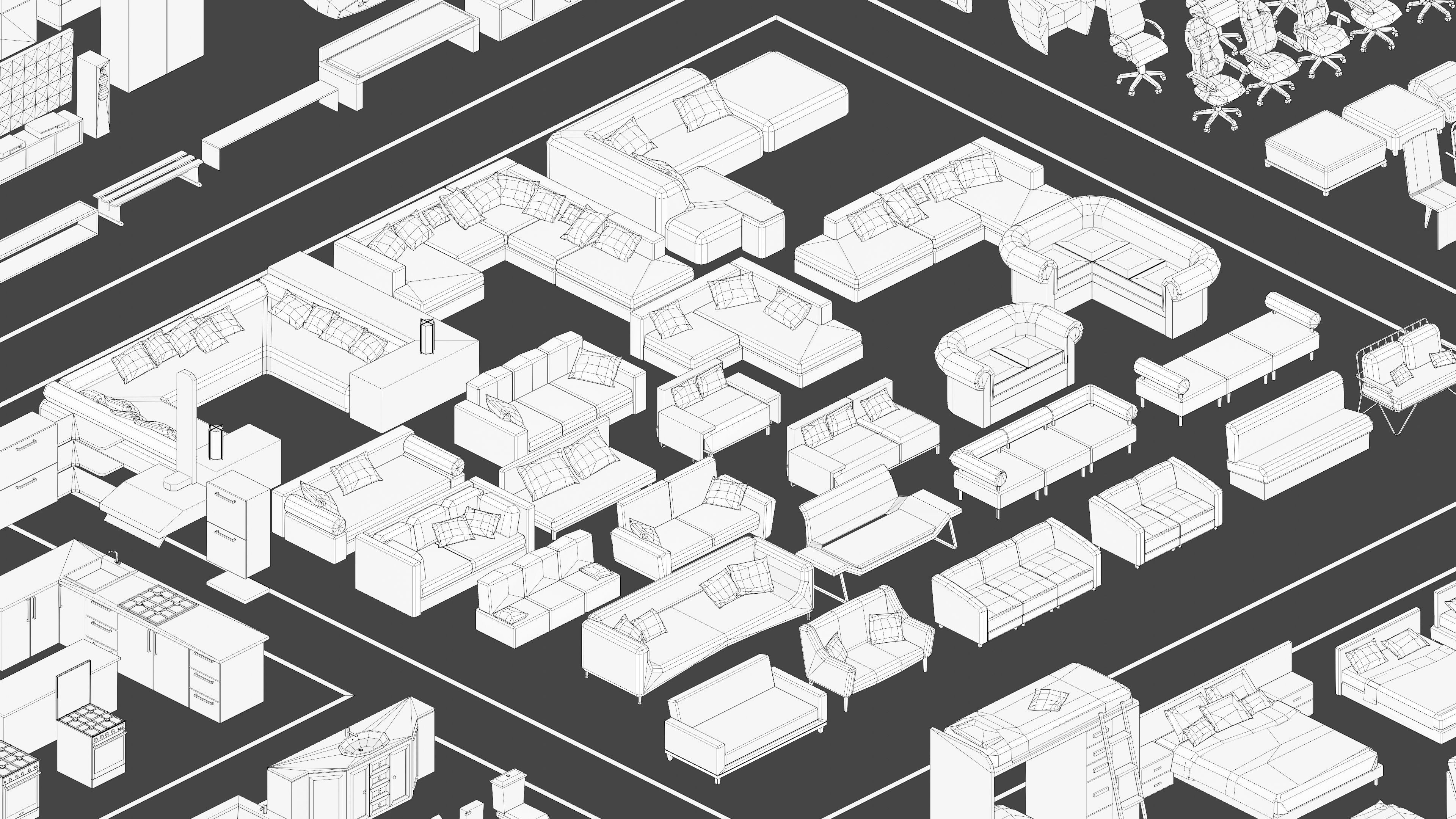 Office Low-poly 3D model_71