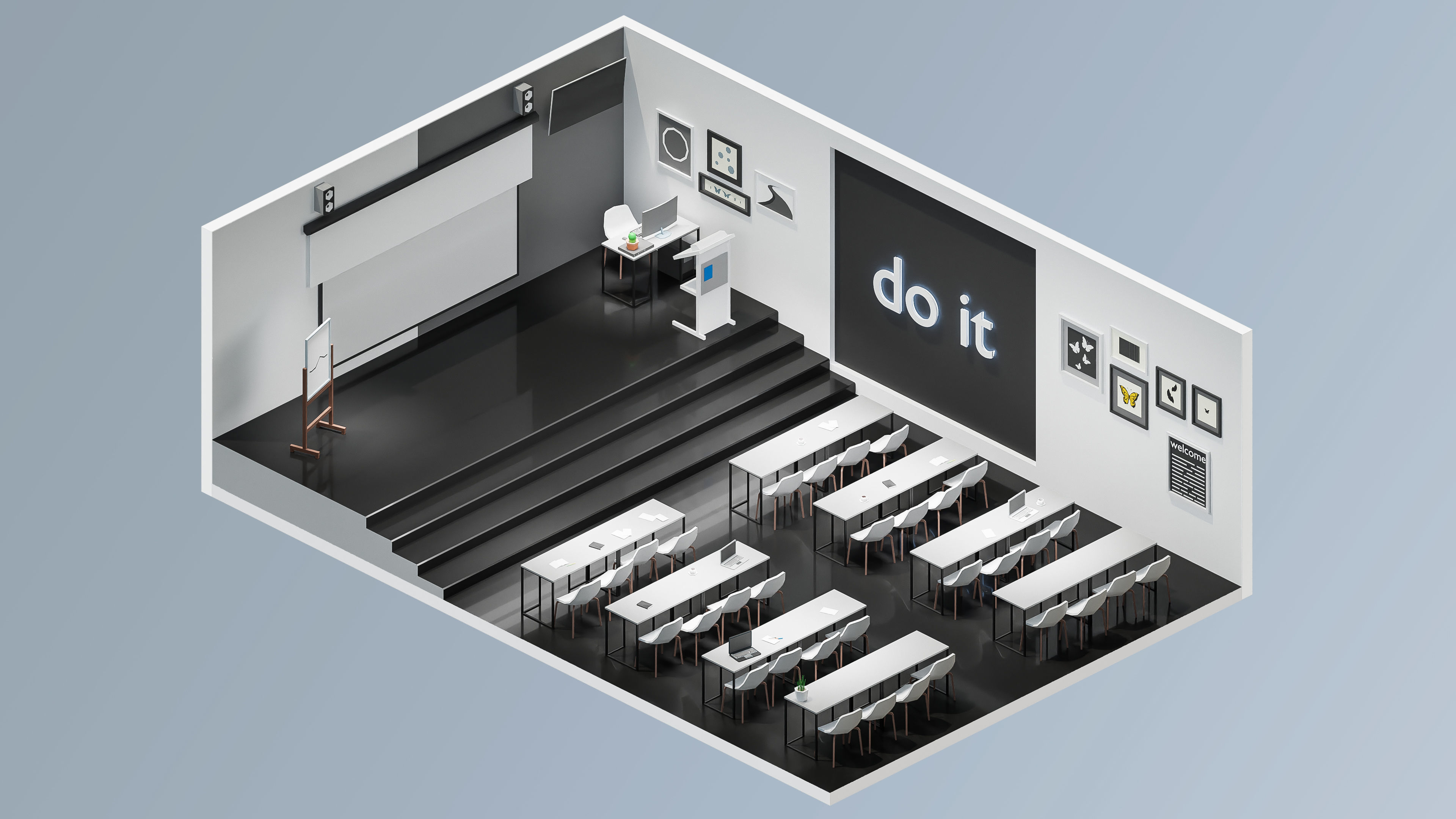 Office Low-poly 3D model_15