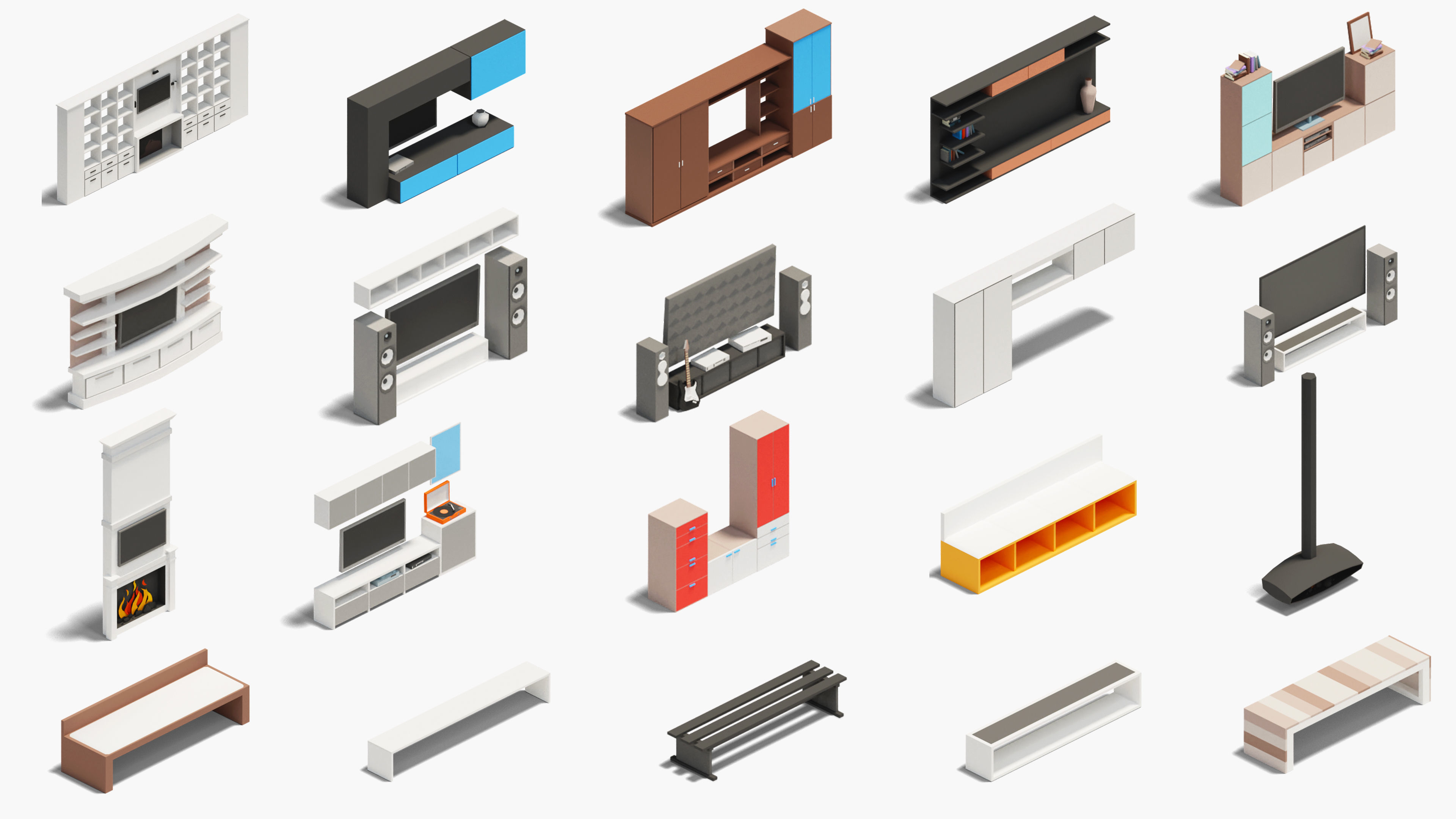 Office Low-poly 3D model_41