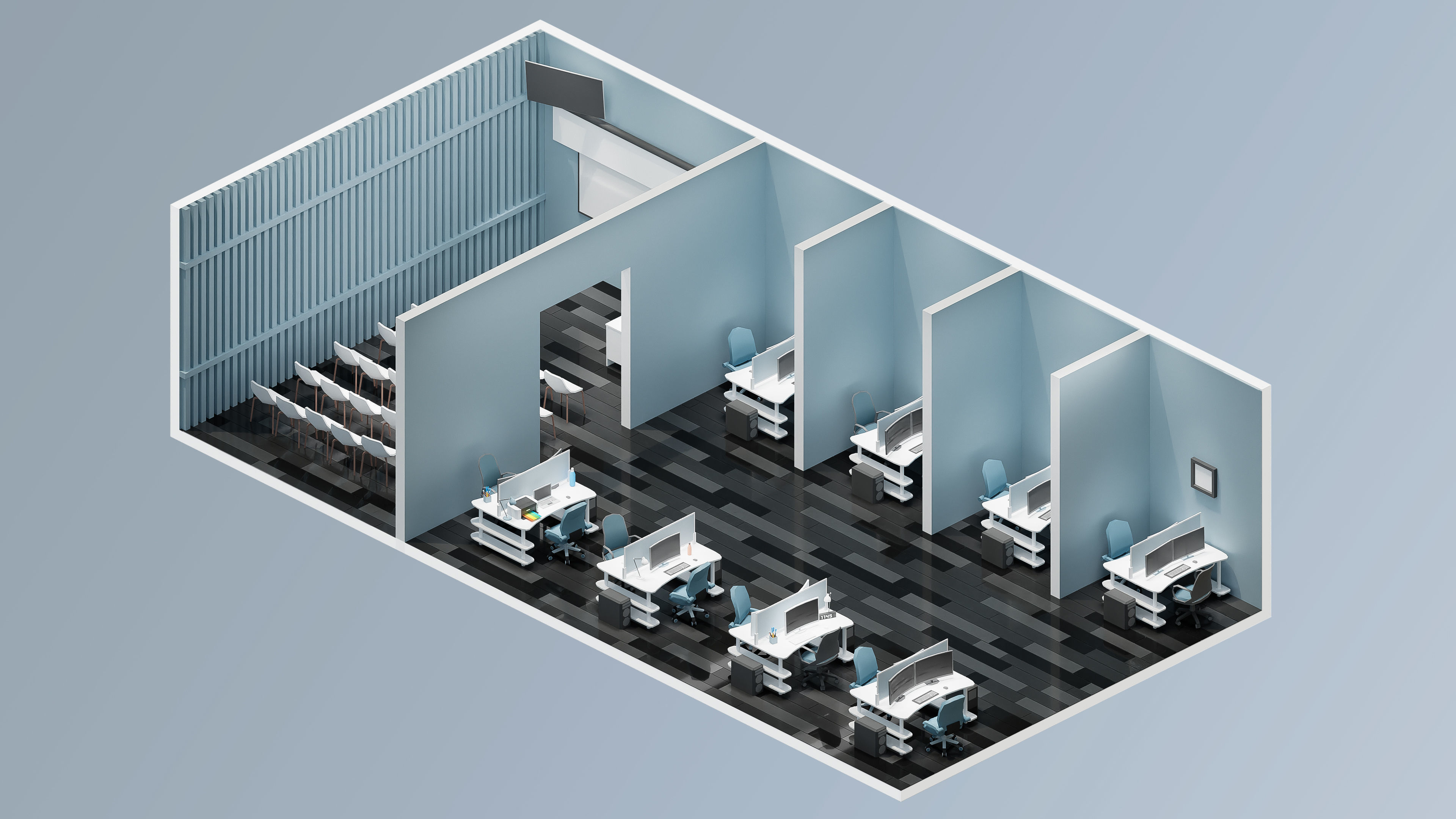 Office Low-poly 3D model_13