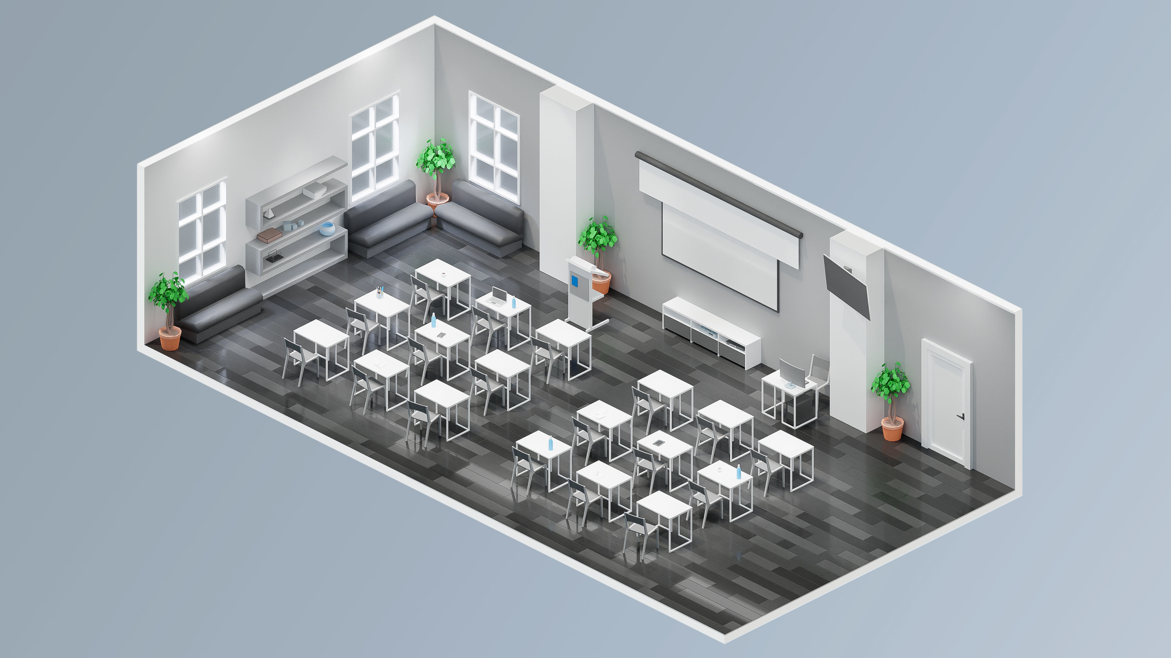 Office Low-poly 3D model_12