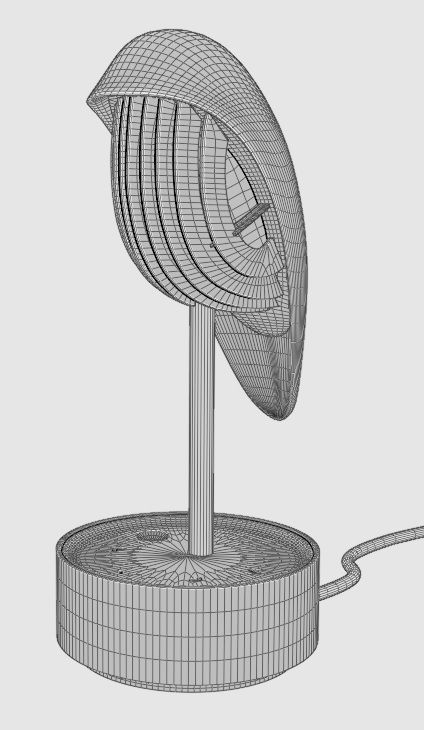 Table lamp alarm clock 3D model 3D model_11