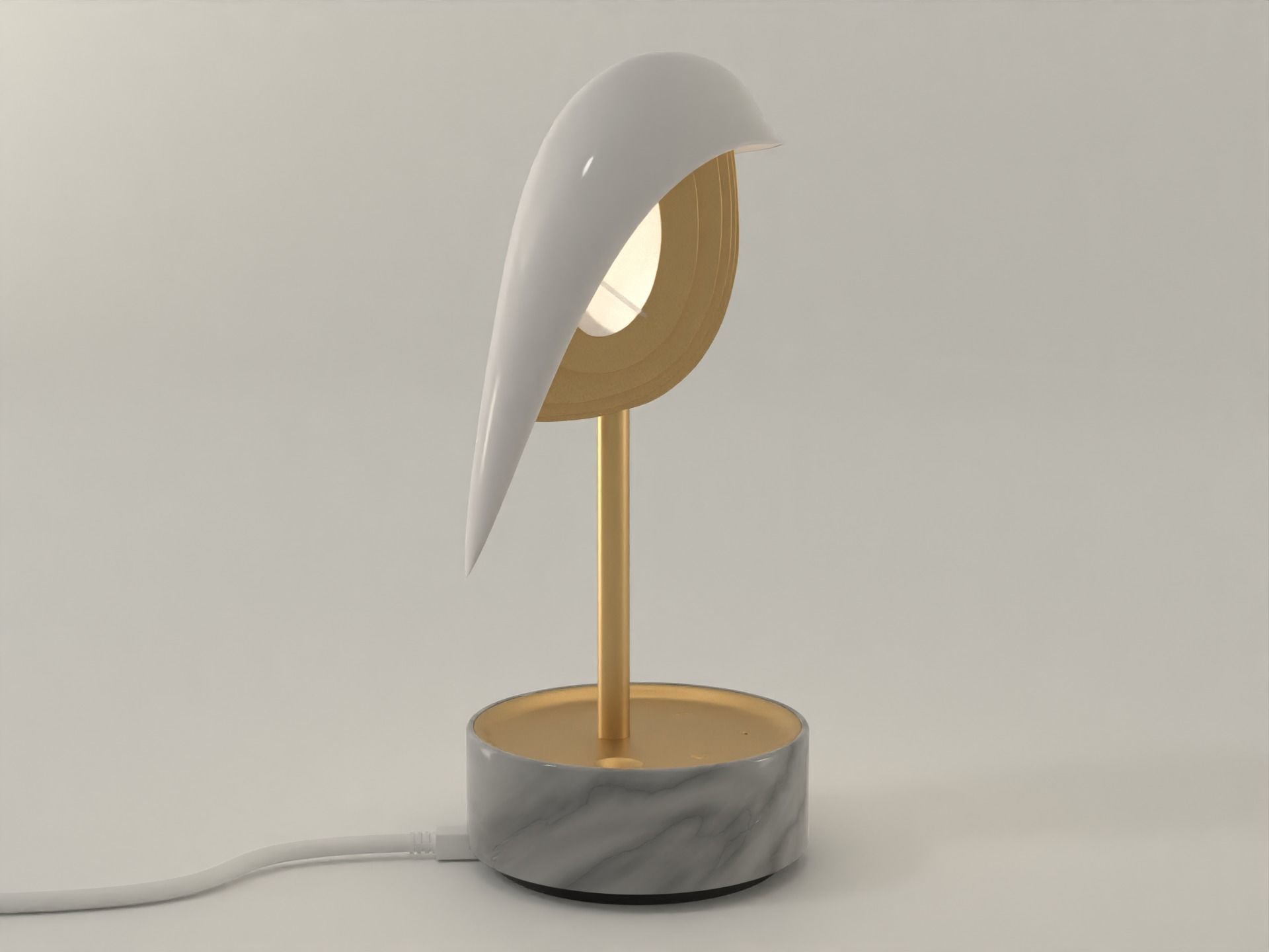 Table lamp alarm clock 3D model 3D model_3