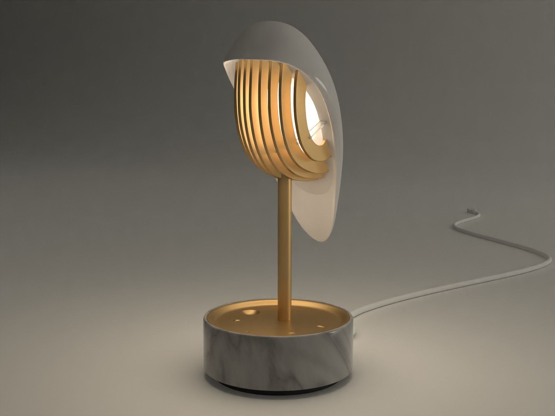 Table lamp alarm clock 3D model 3D model_6