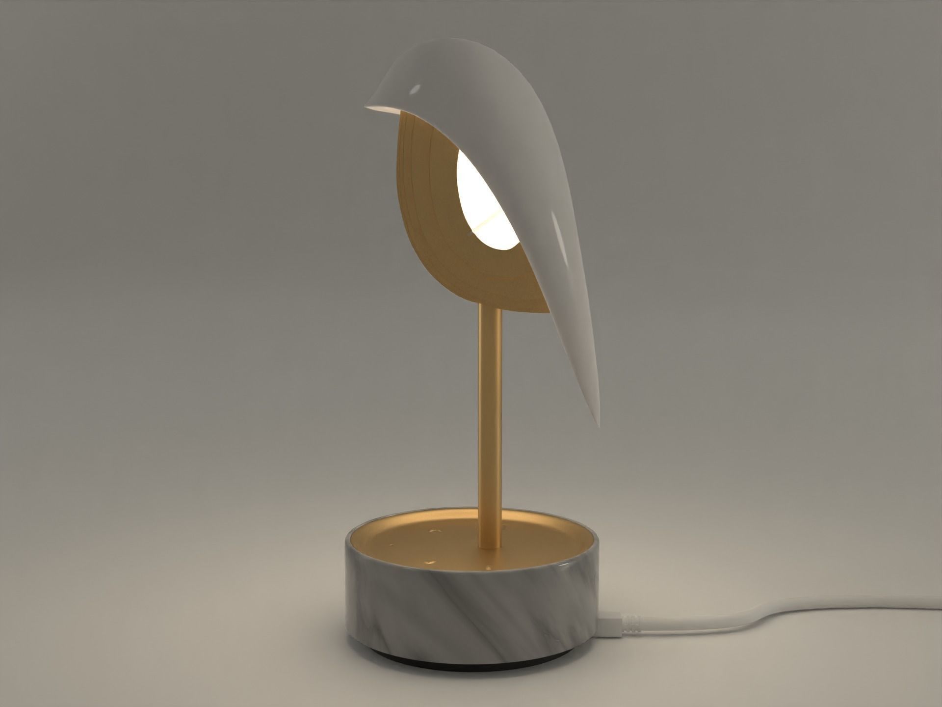 Table lamp alarm clock 3D model 3D model_5