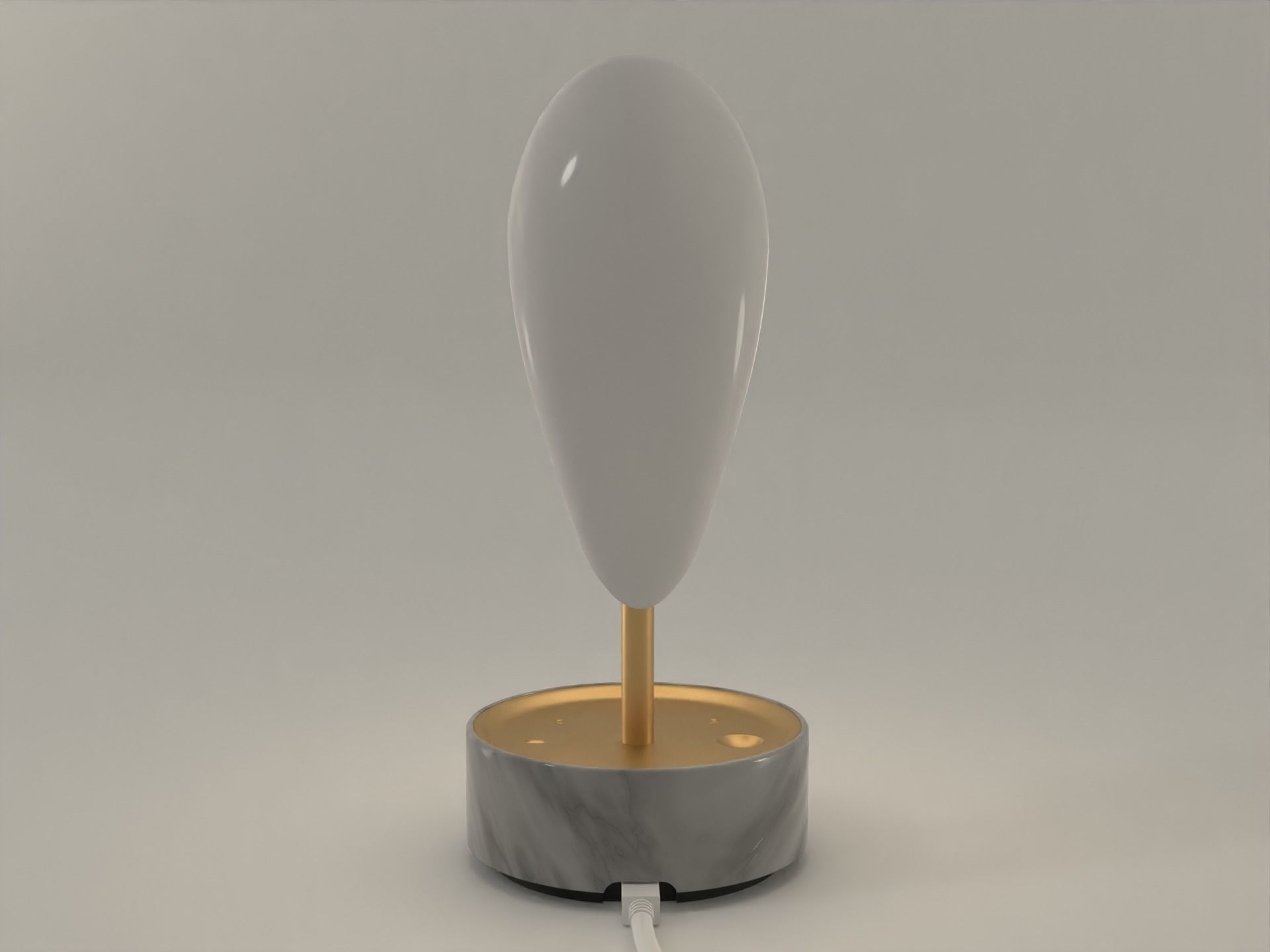 Table lamp alarm clock 3D model 3D model_4