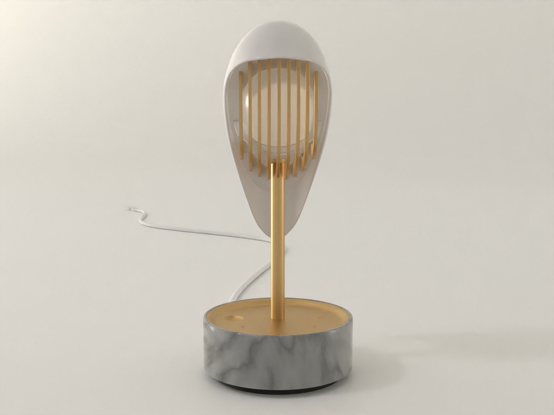 Table lamp alarm clock 3D model 3D model_2
