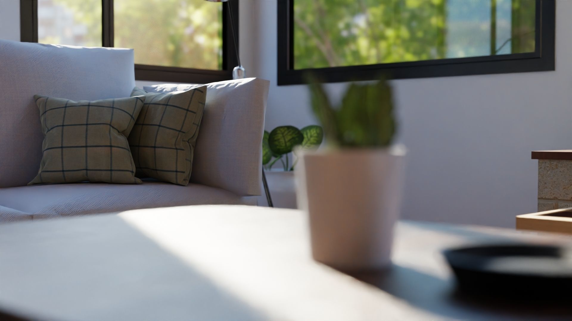 lake house living room 3D model_6