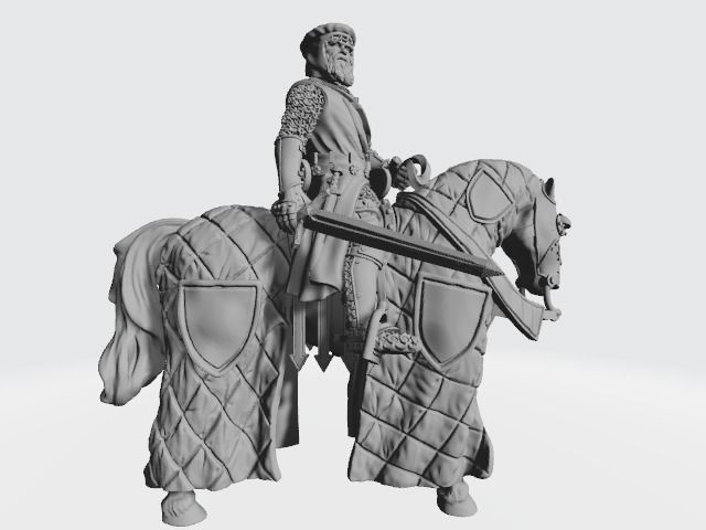 Mounted old experienced Folkunga crusader 3D print model_13