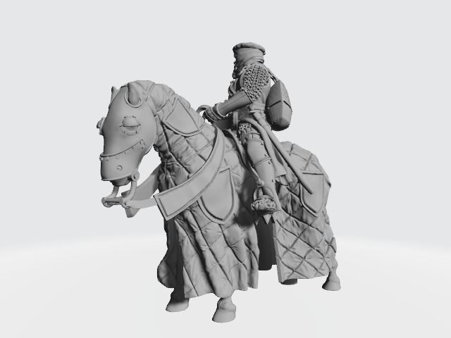 Mounted old experienced Folkunga crusader 3D print model_8