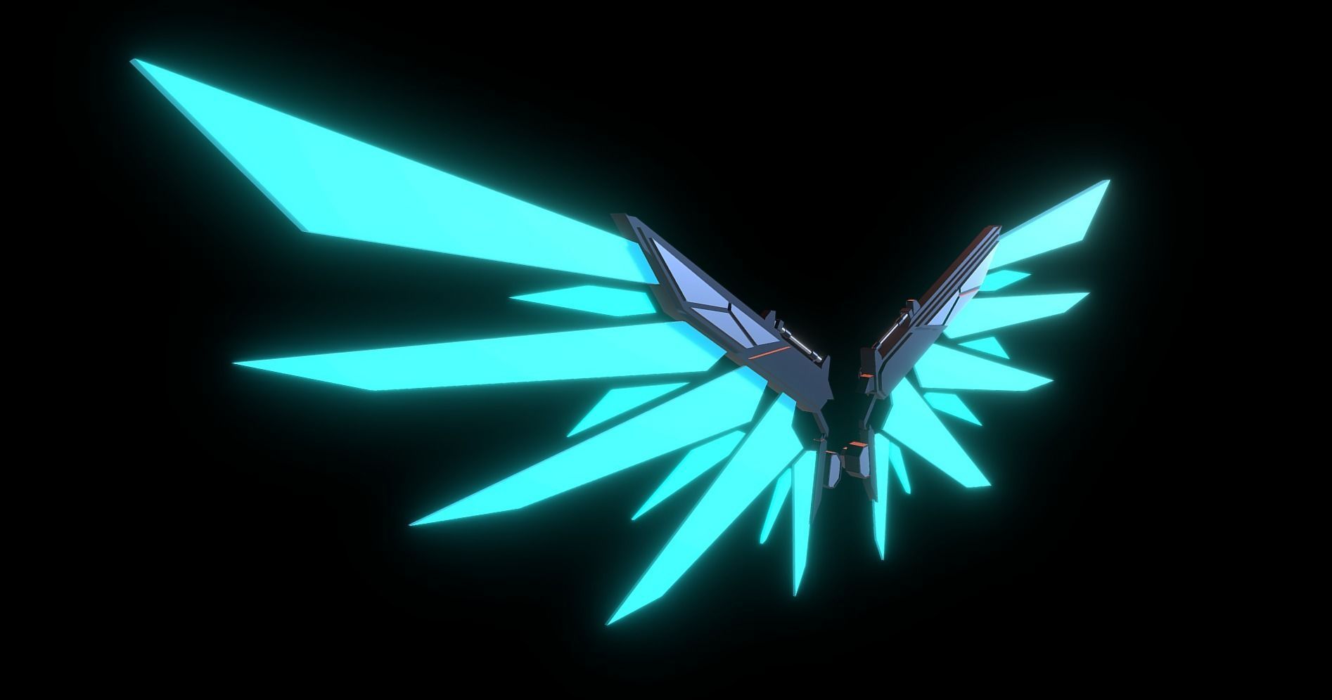 Mechanic Wing Low-poly 3D model_9