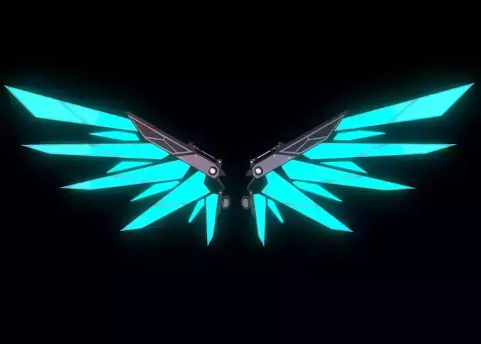 Mechanic Wing Low-poly 3D model
