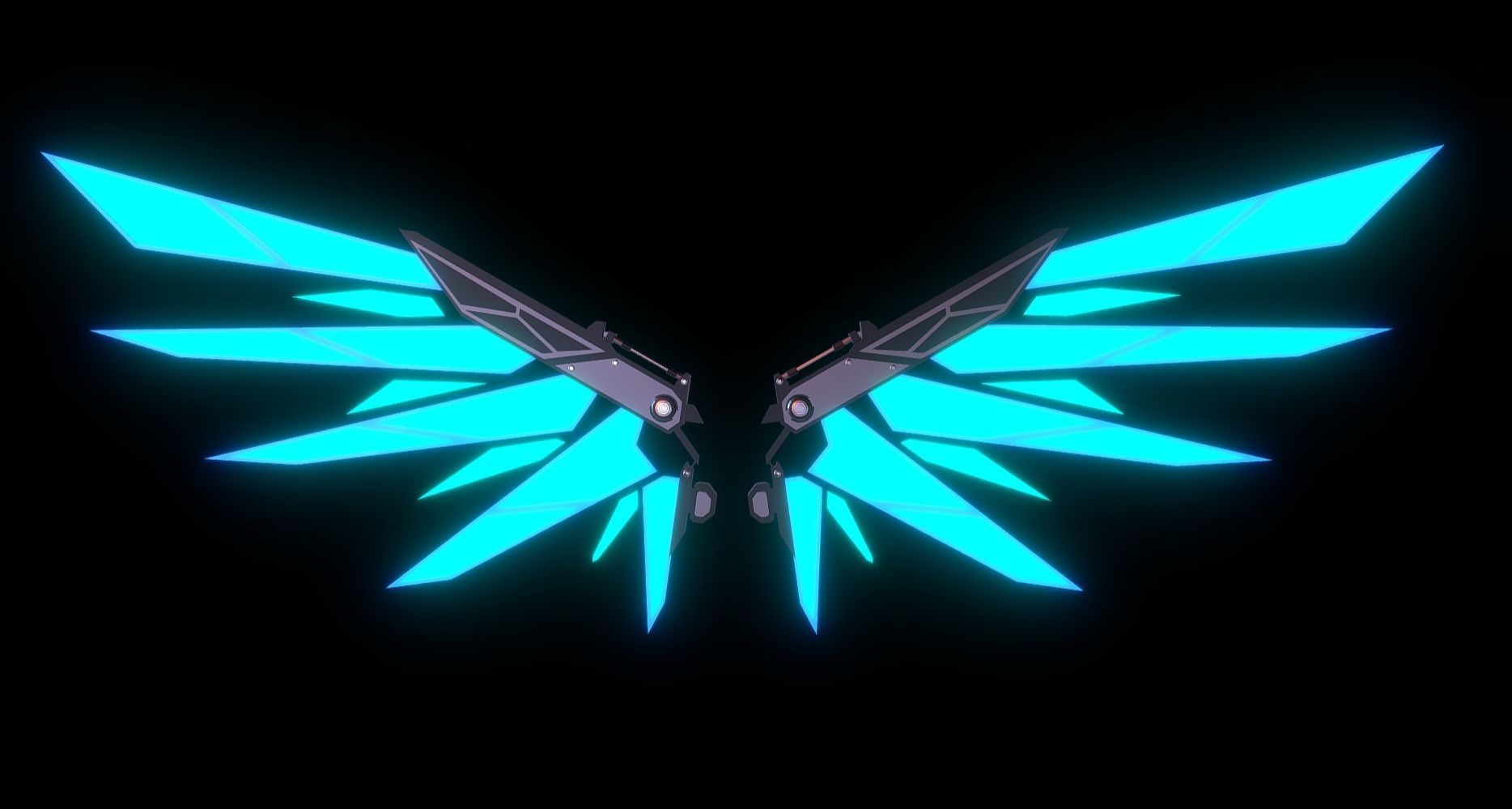 Mechanic Wing Low-poly 3D model_14