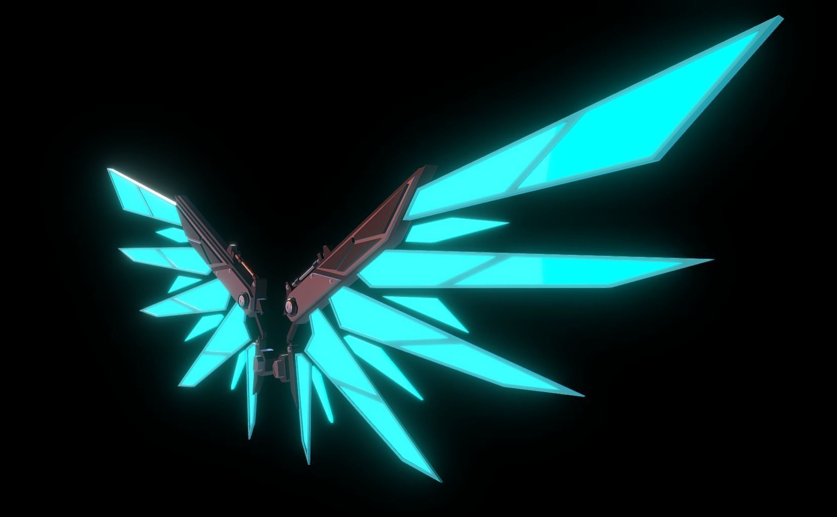 Mechanic Wing Low-poly 3D model_7